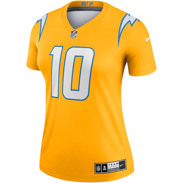 Justin Herbert Los Angeles Chargers Nike Women's Inverted Legend Jersey - Gold