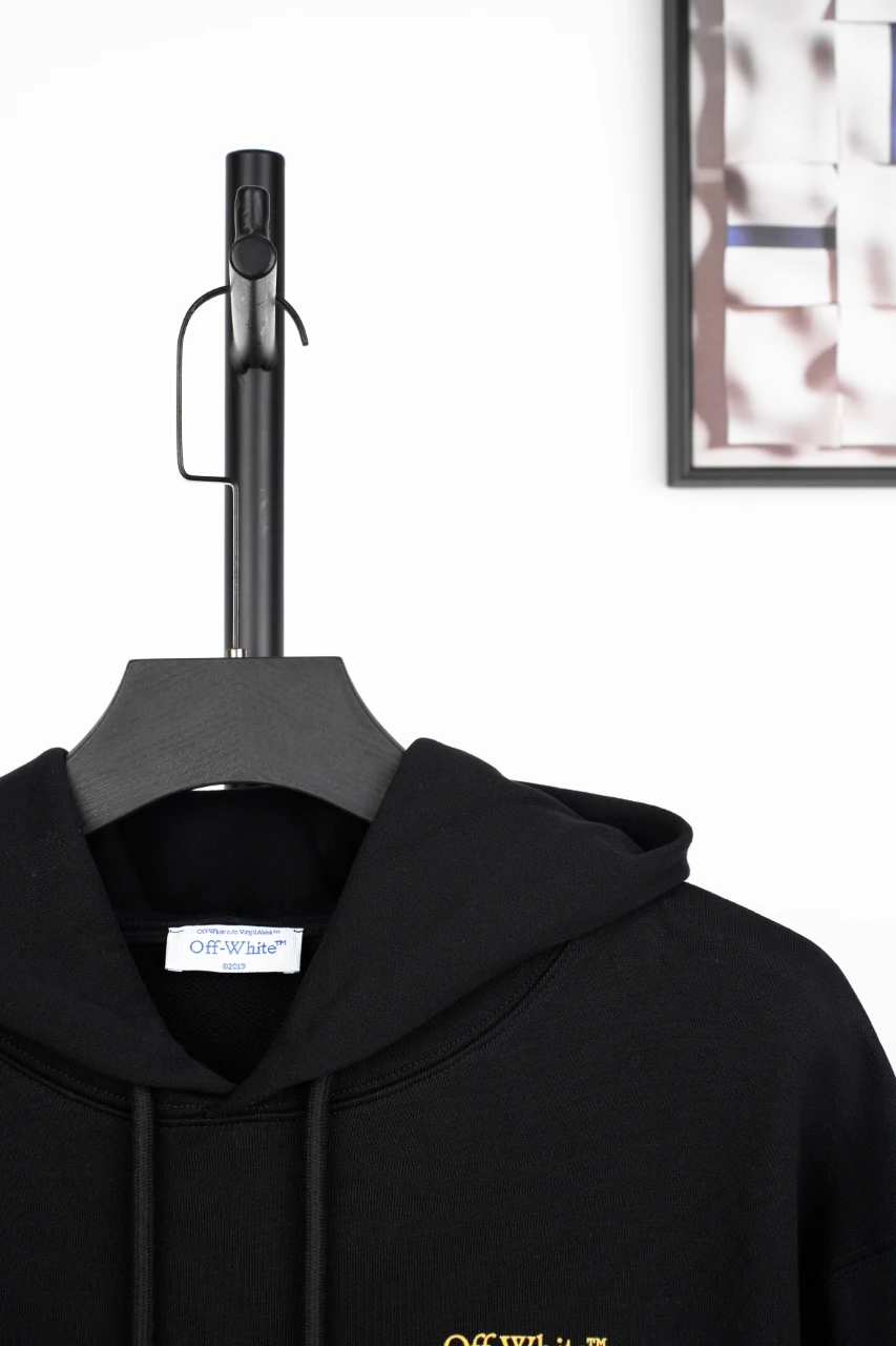 Off-White Black Yellow Measuring Tape Arrow Hoodie product photo from LabelPicks