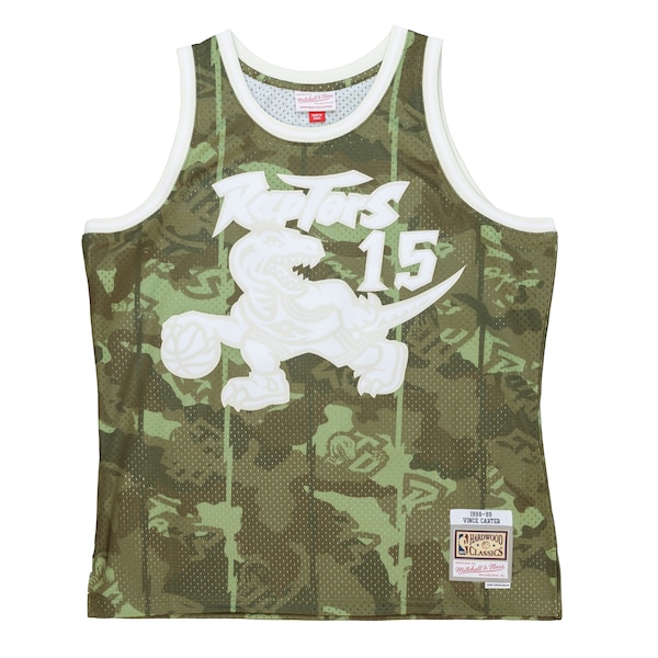 Vince Carter Toronto Raptors Hardwood Classics 1998/99 Ghost Green Swingman Jersey - Camo