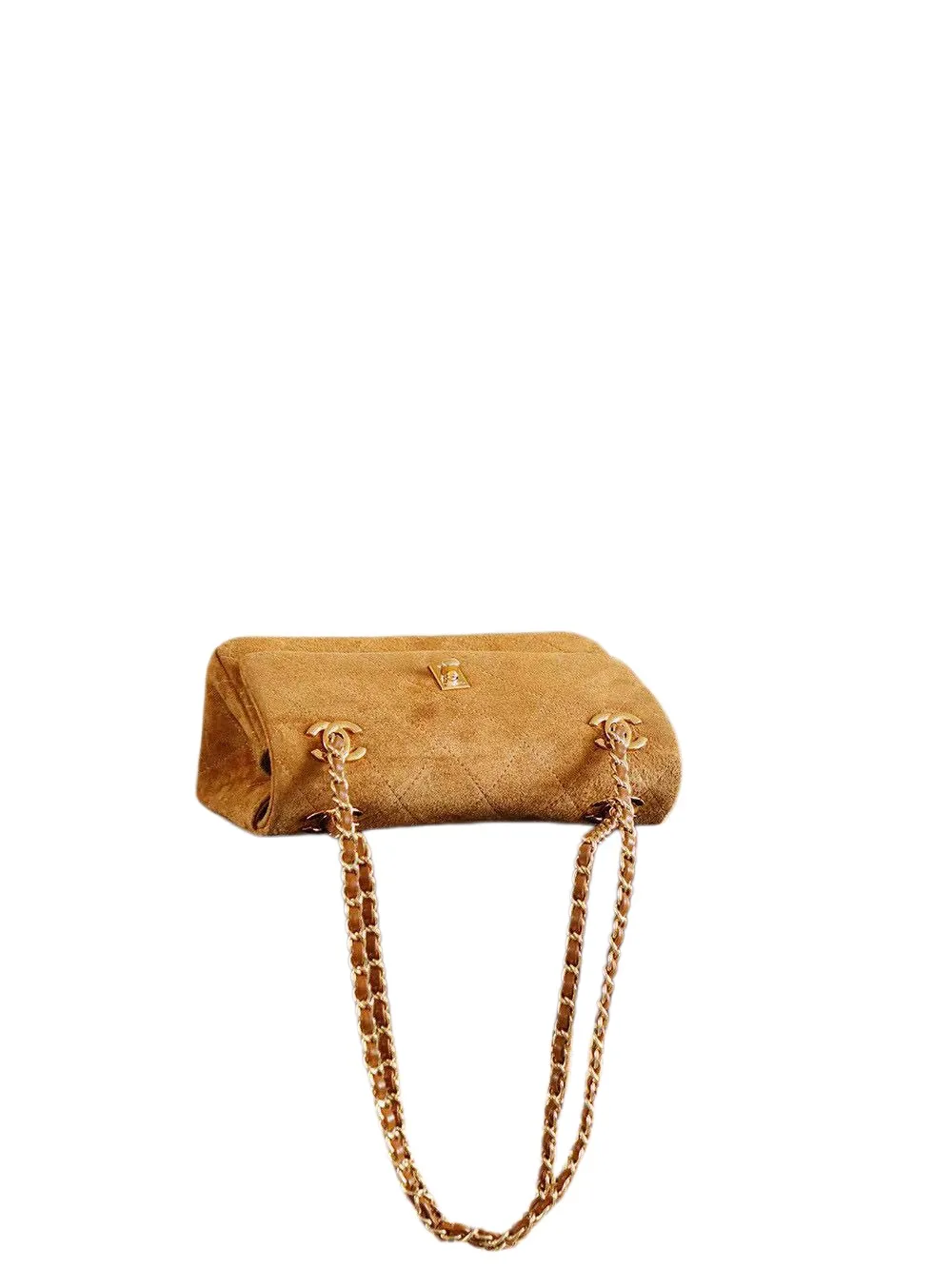 Chanel Classic Flap Brown Suede Leather Shoulder Bag product photo from LabelPicks