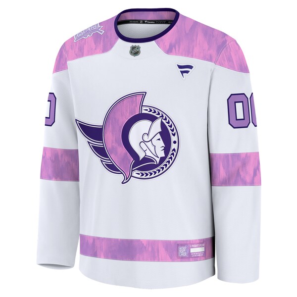 Ottawa Senators  2024 Hockey Fights Cancer Custom Practice Jersey - White