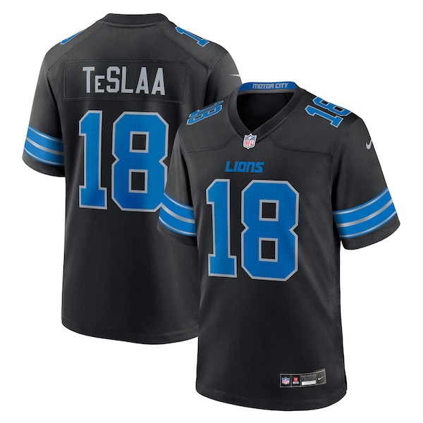 Isaac TeSlaa Detroit Lions Nike Alternate Game Player Jersey - Black/Blue