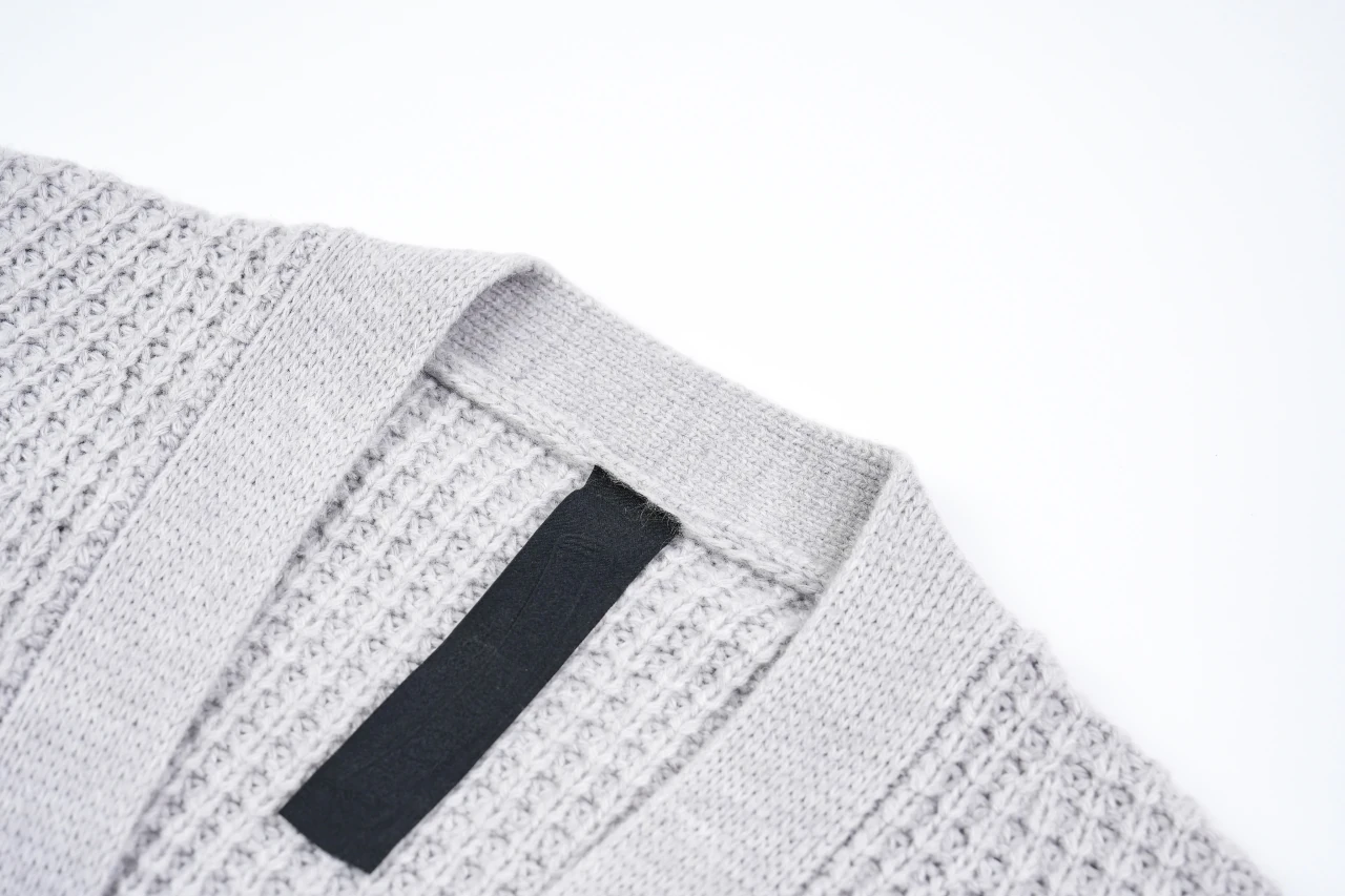 Chrome Hearts Grey Waffle Cashmere Blend Cardigan product photo from LabelPicks