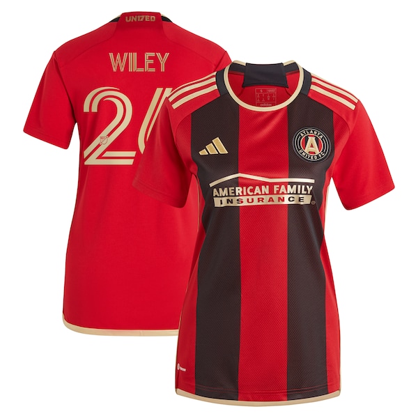 Caleb Wiley Atlanta United FC adidas Women's 2024 The17's Kit Replica Player Jersey - Black/Light Blue