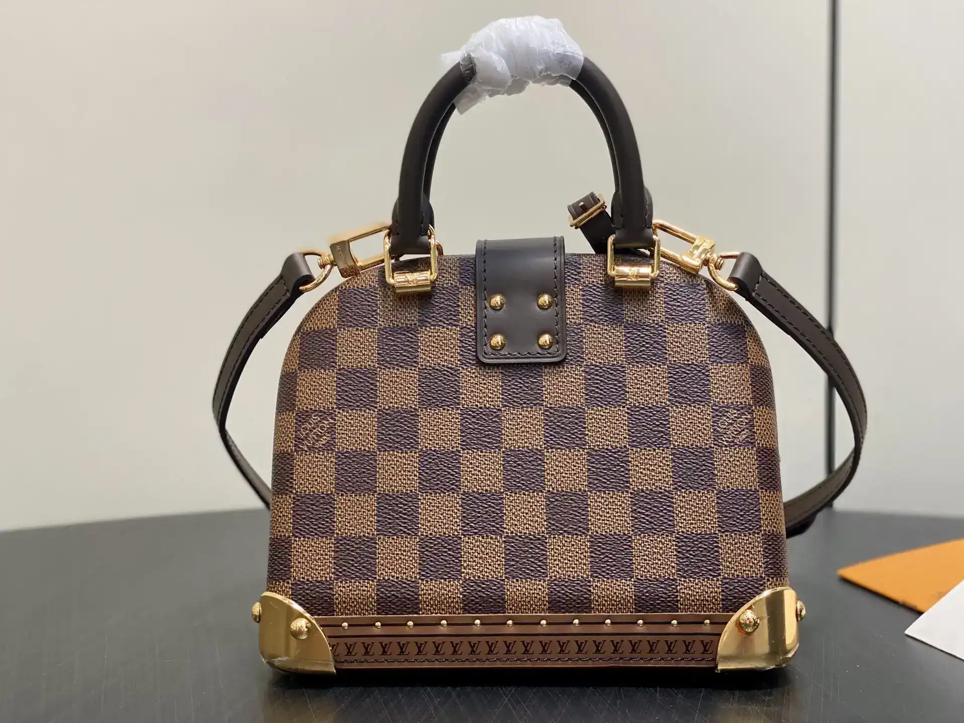 Louis Vuitton Alma Brown Calfskin Top Handle Bag product photo from LabelPicks