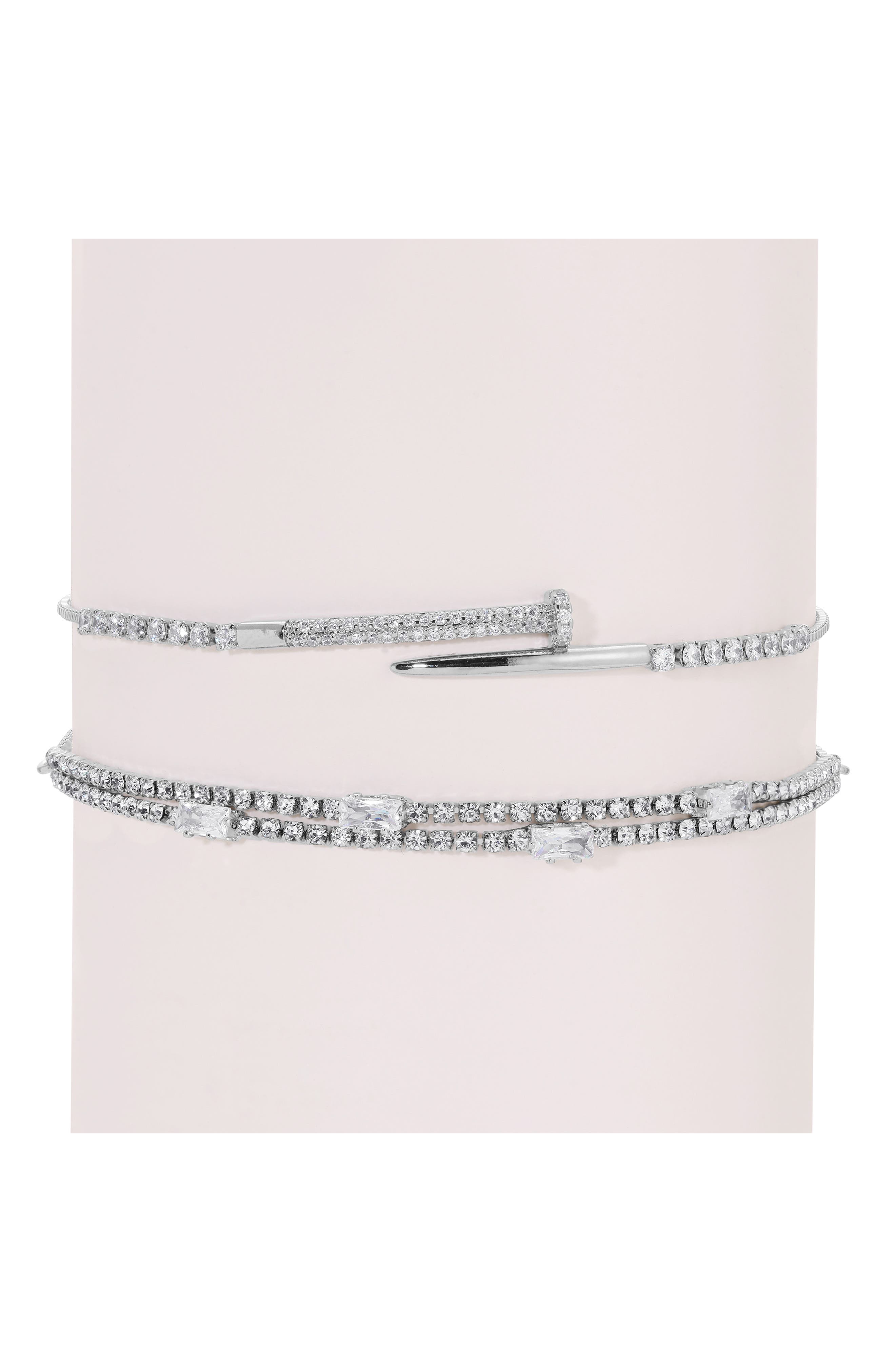 EYE CANDY LOS ANGELES Set Of 2 Fury Cubic Zirconia Bracelets