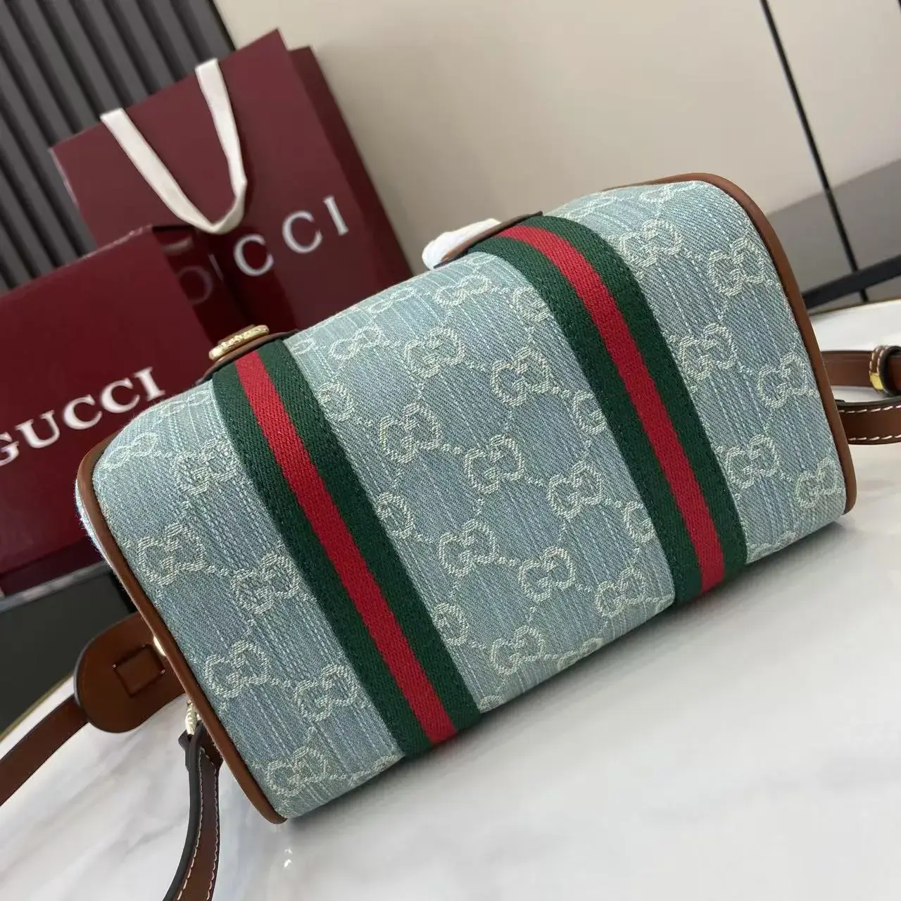 Gucci Canvas and Leather Top Handle Bag product photo from LabelPicks