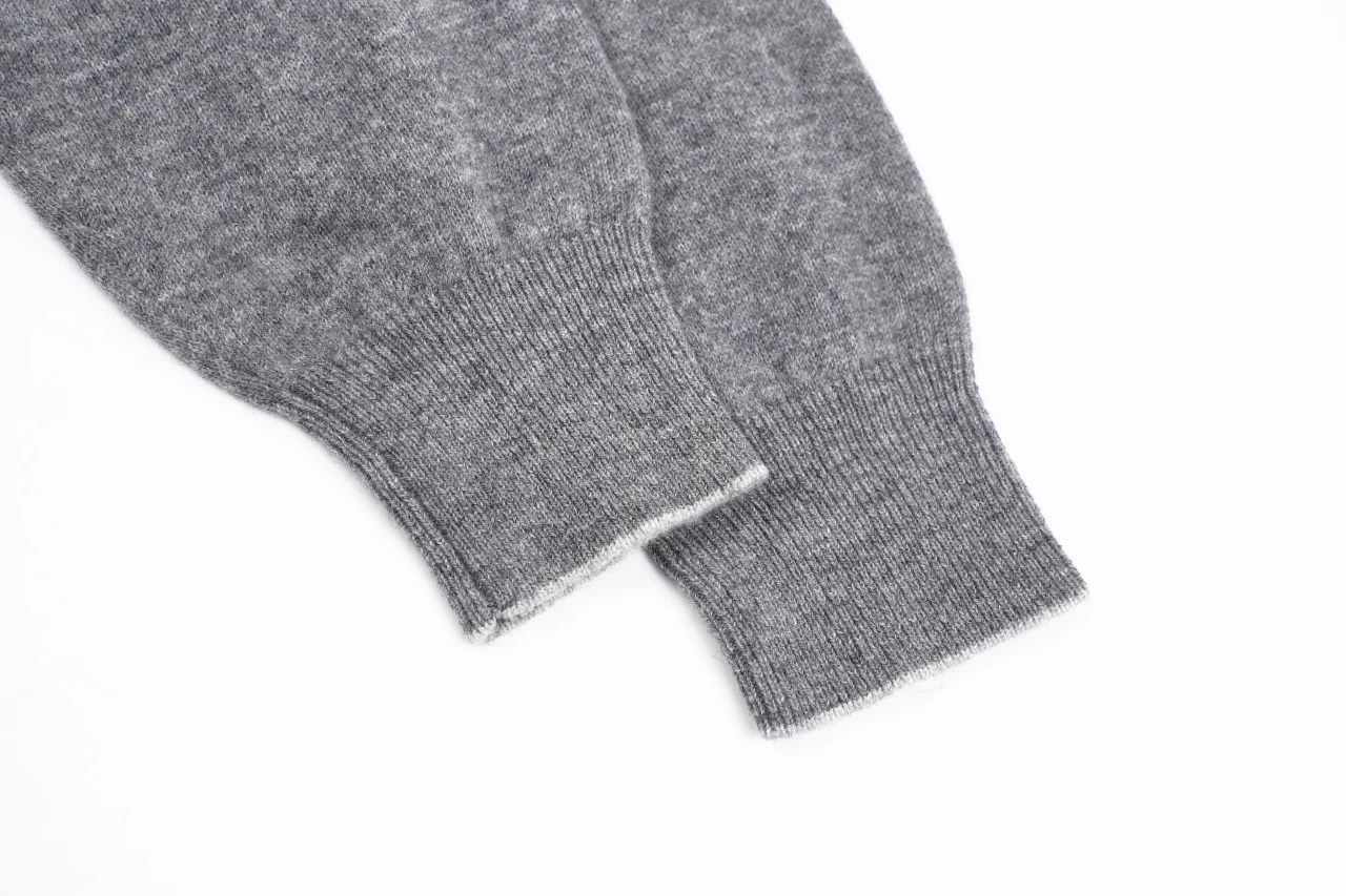 Brunello Cucinelli Light Grey Wool Zip Cardigan product photo from LabelPicks