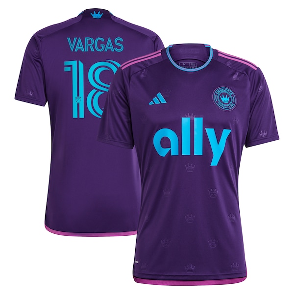 Kerwin Vargas Charlotte FC adidas 2023 Crown Jewel Kit Replica Player Jersey - Purple
