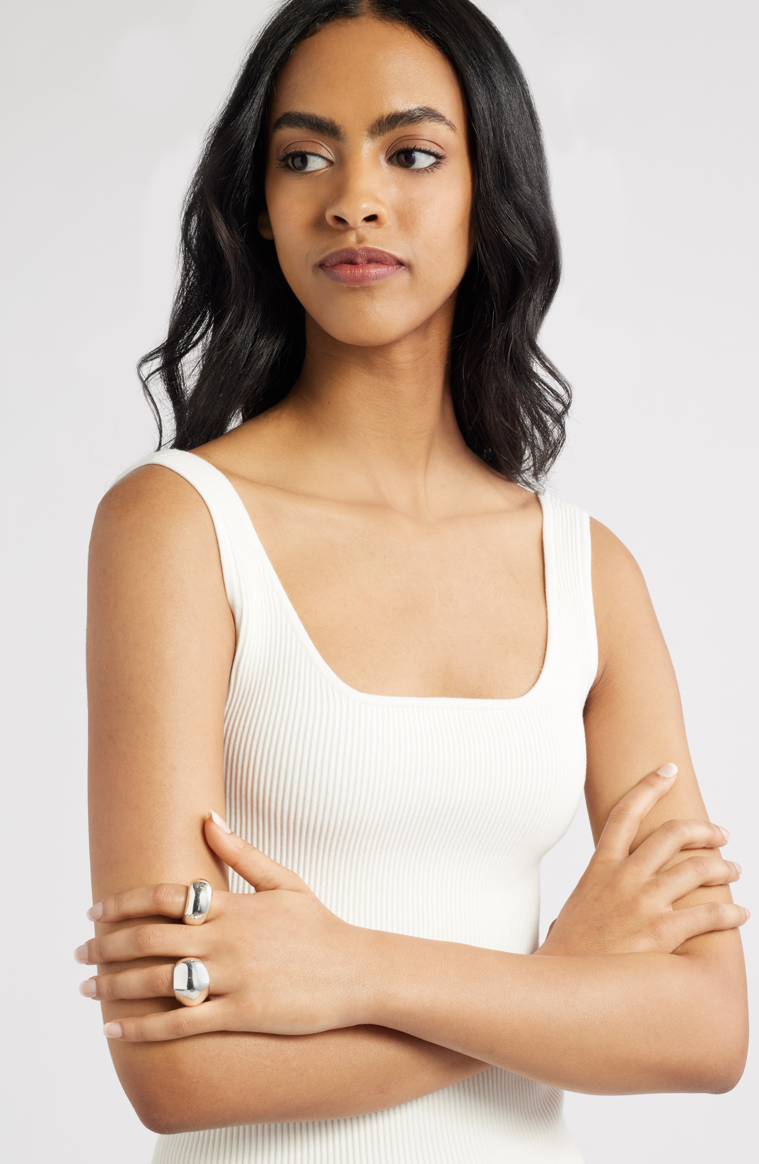 Open Edit Set of 2 Geometric Dome Rings