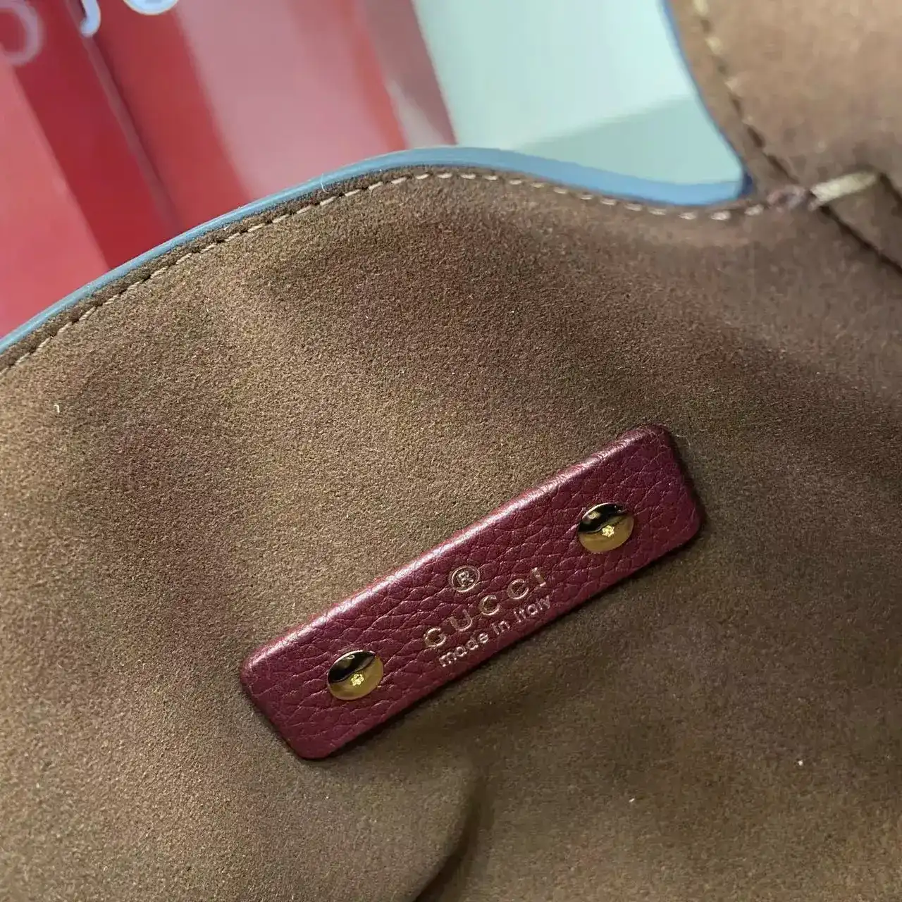 Gucci Red Grained Leather Shoulder Bag product photo from LabelPicks