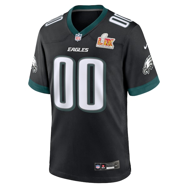 Philadelphia Eagles Nike Super Bowl LIX Custom Alternate Game Jersey - Black