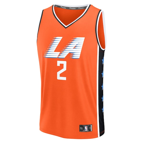 Kawhi Leonard LA Clippers  Youth 2025/26 City Edition Fast Break Jersey - Orange