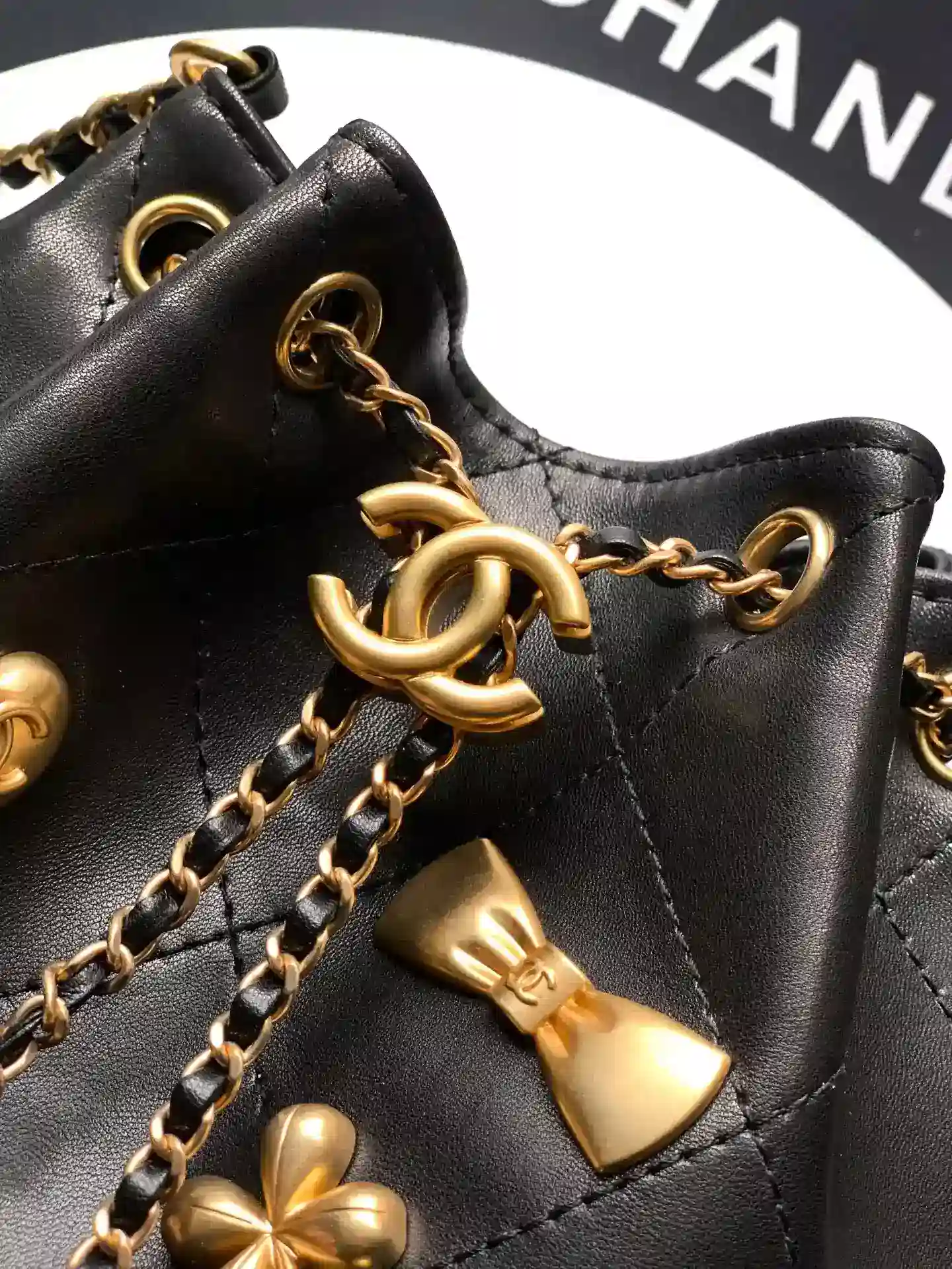 Chanel Black Quilted Leather Bucket Bag product photo from LabelPicks