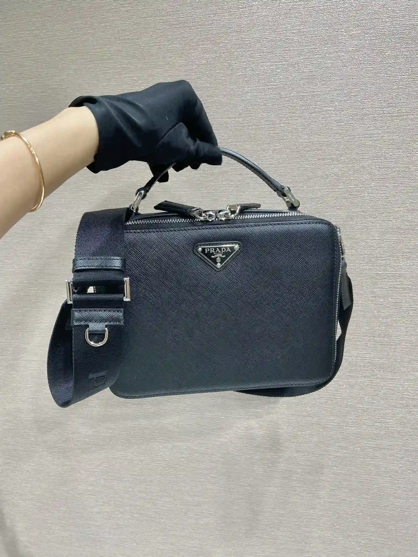Prada Grained Leather Shoulder Bag product photo from LabelPicks