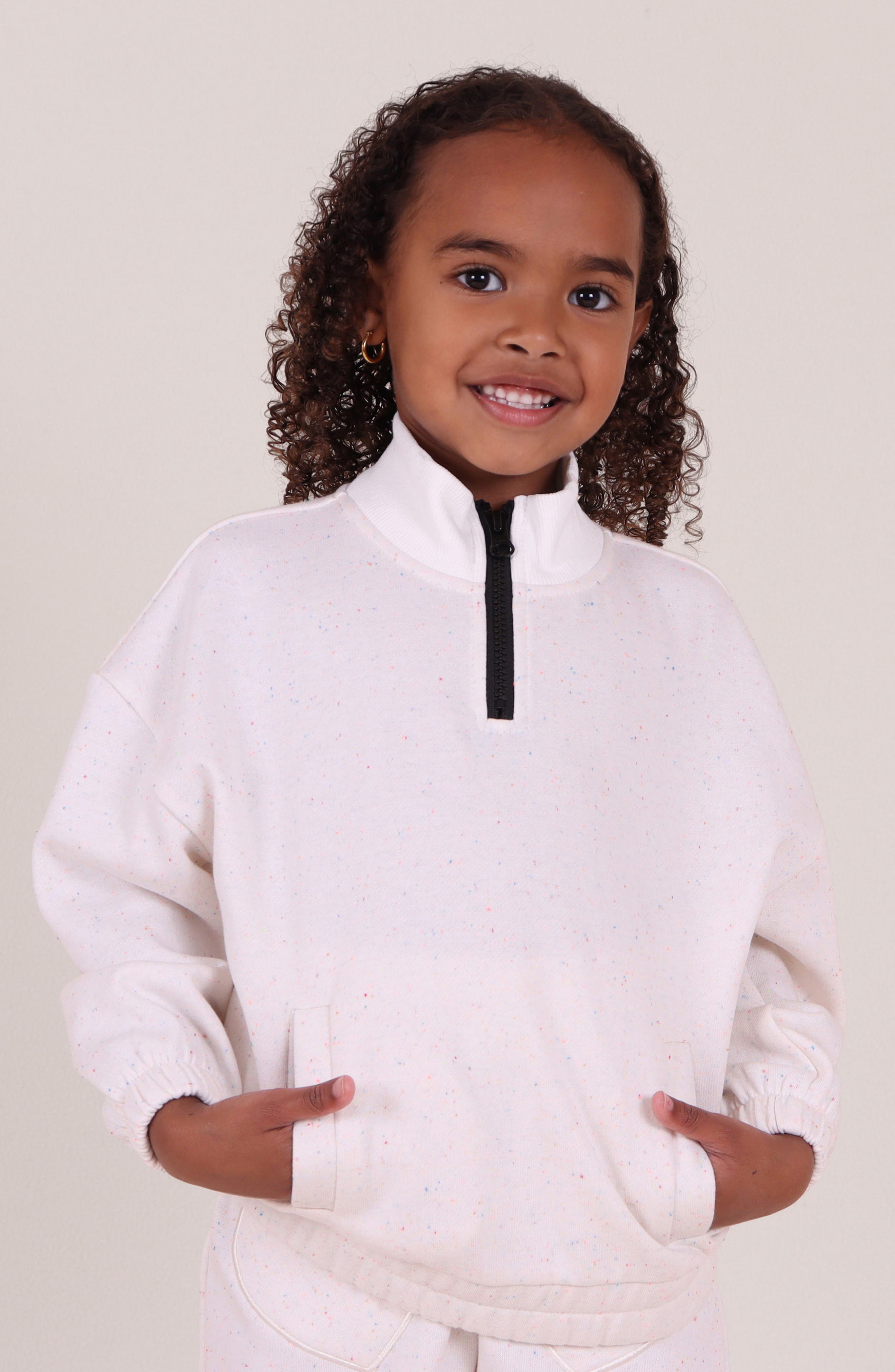 TINY TRIBE Kids' Half Zip Pullover