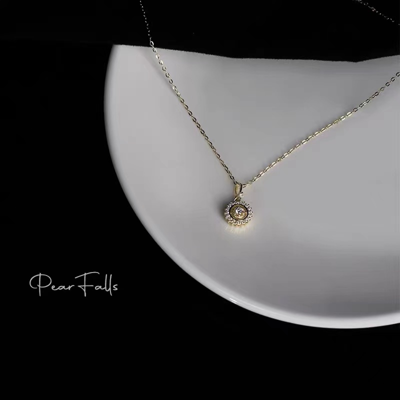 Lucky compass necklace women's summer light luxury niche collarbone chain new neck jewellery