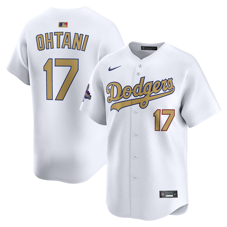Shohei Ohtani Los Angeles Dodgers Nike 2025 Gold World Series Champions Limited Jersey - White