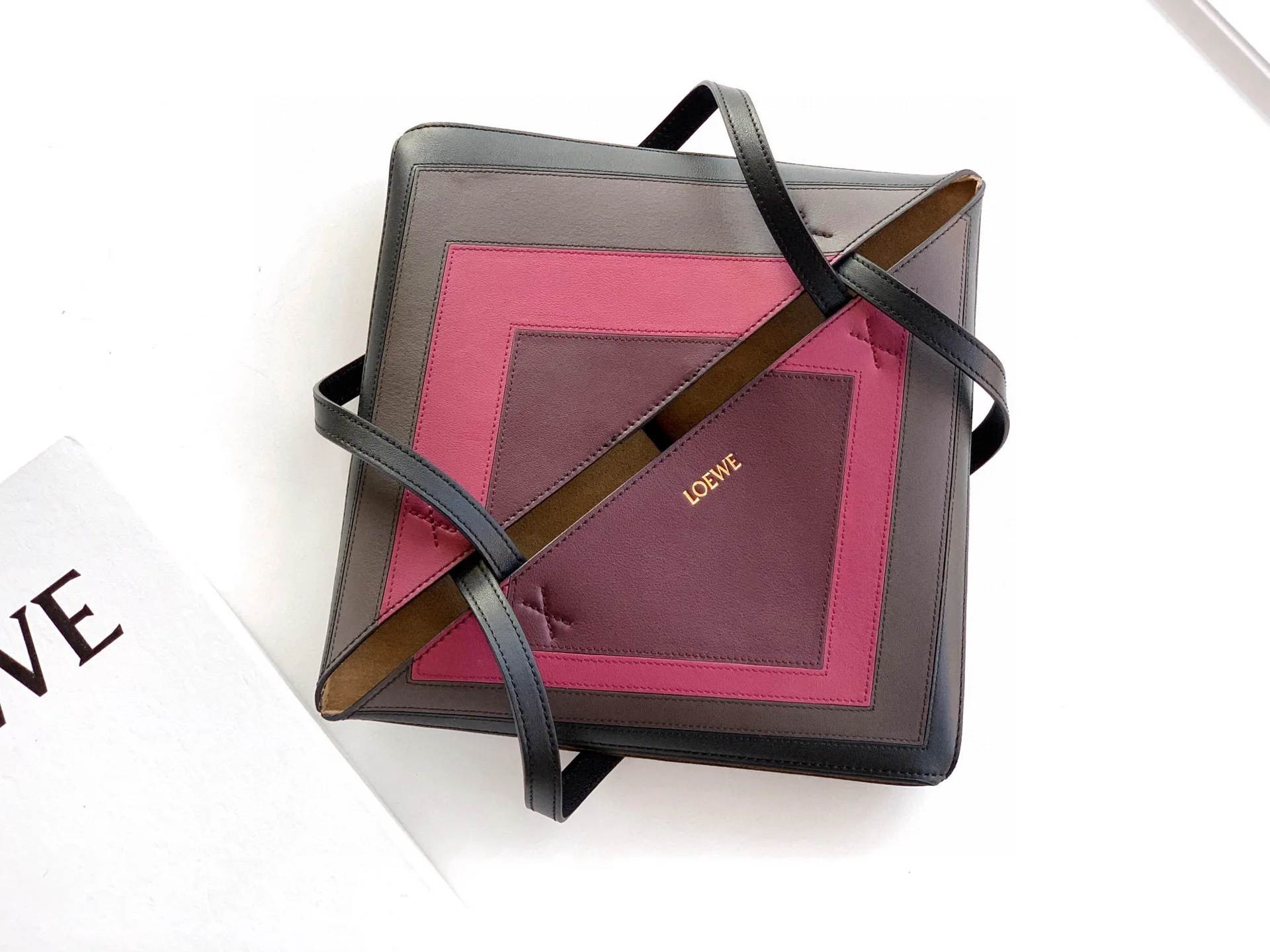 Loewe Puzzle Burgundy Calfskin Tote Bag product photo from LabelPicks