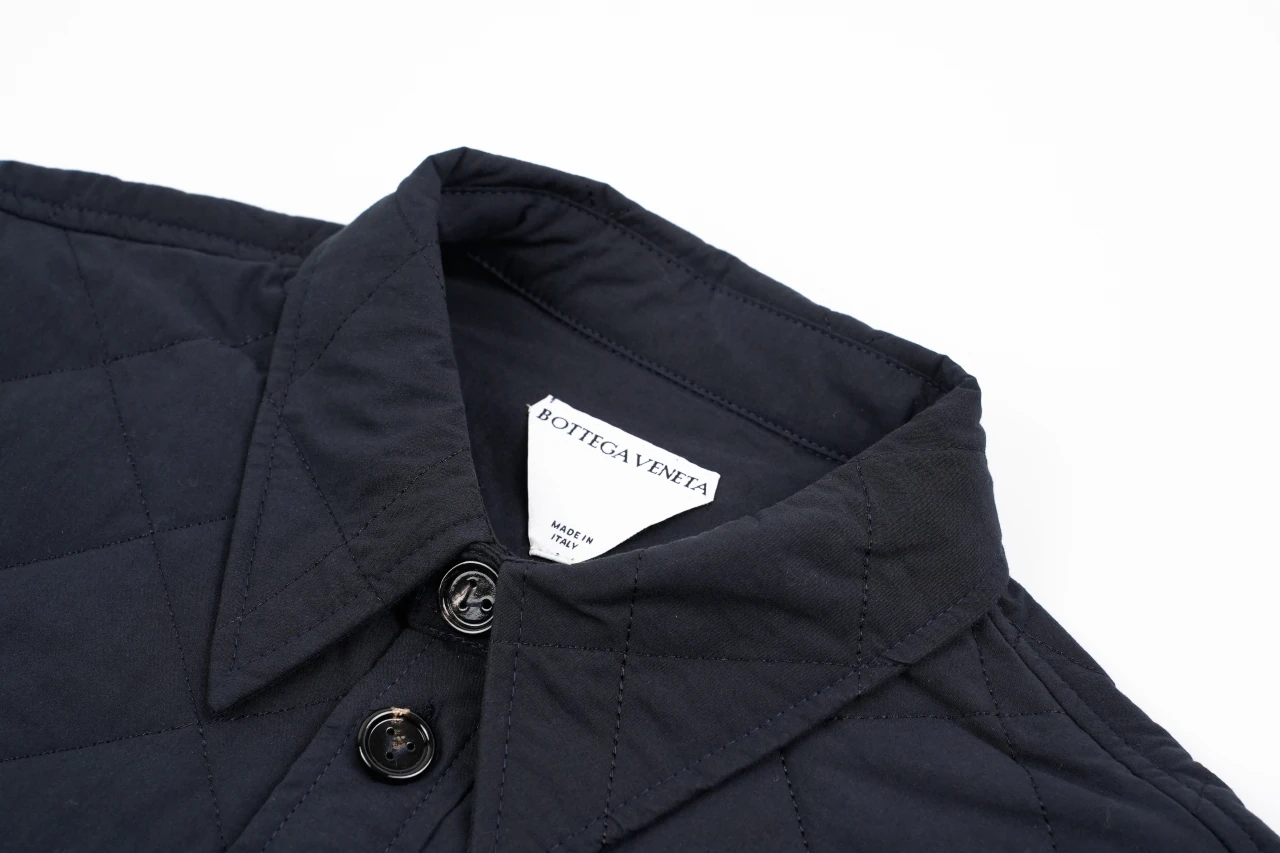 Bottega Veneta Navy Diamond-Quilted Padded Jacket product photo from LabelPicks