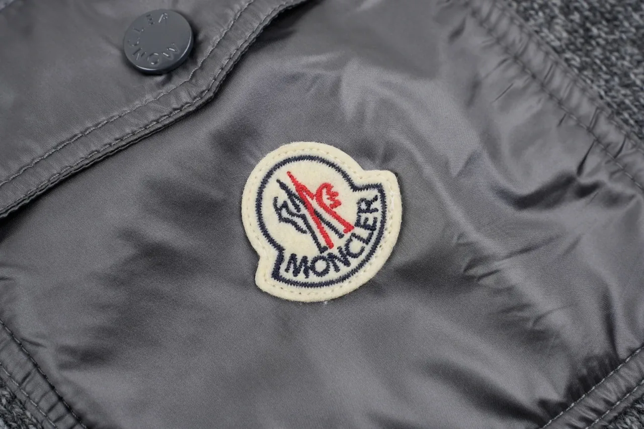 Moncler Grey Mixed-Knit Crewneck Sweater product photo from LabelPicks