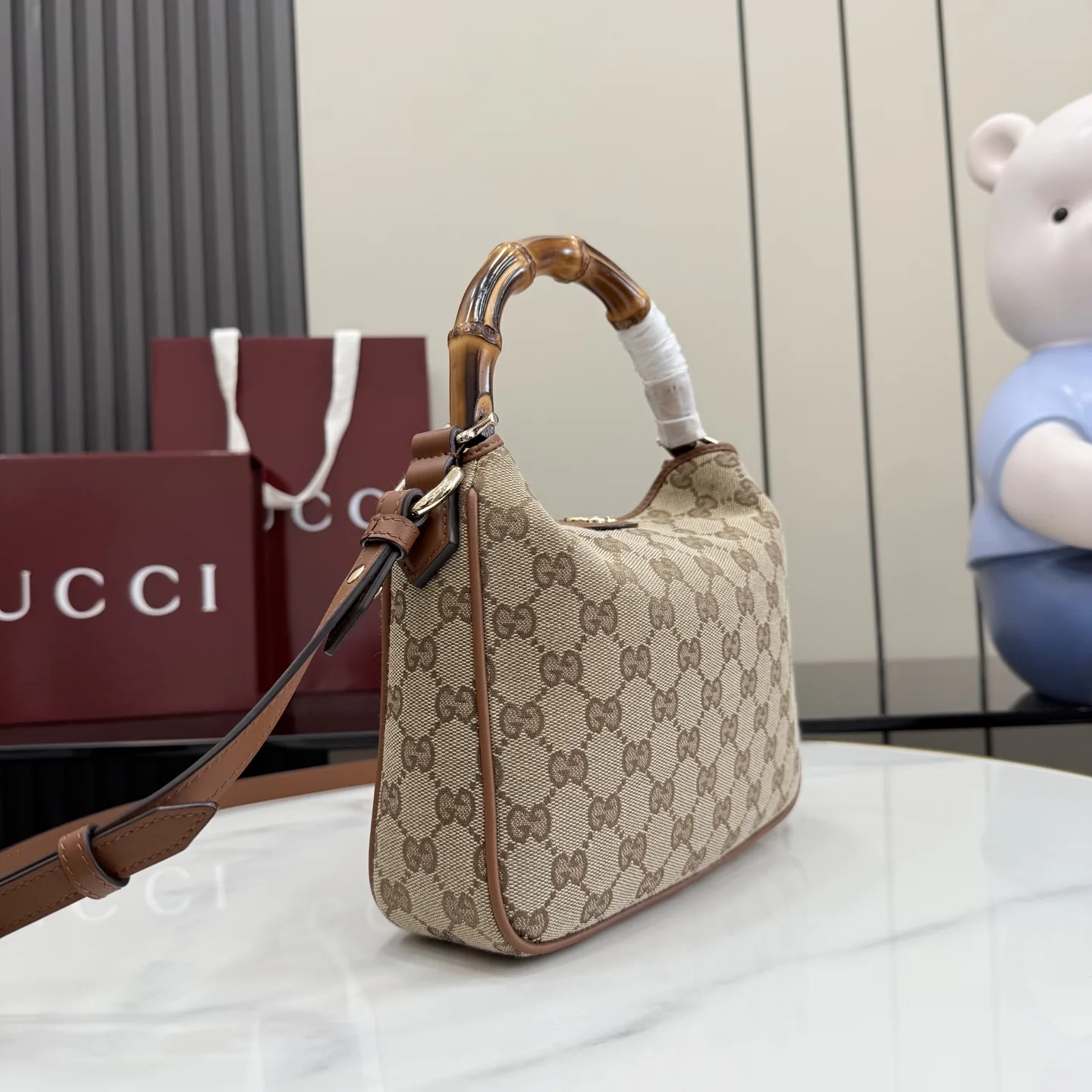 Gucci Brown GG Supreme Canvas Top Handle Bag product photo from LabelPicks