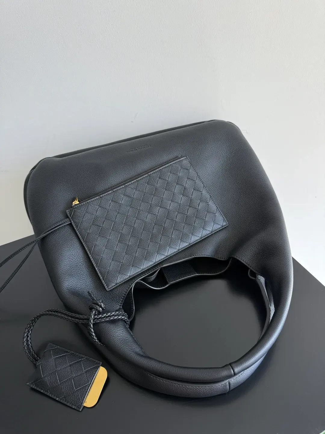 Bottega Veneta Pink Campana Intrecciato Woven Leather Shoulder Bag product photo from LabelPicks