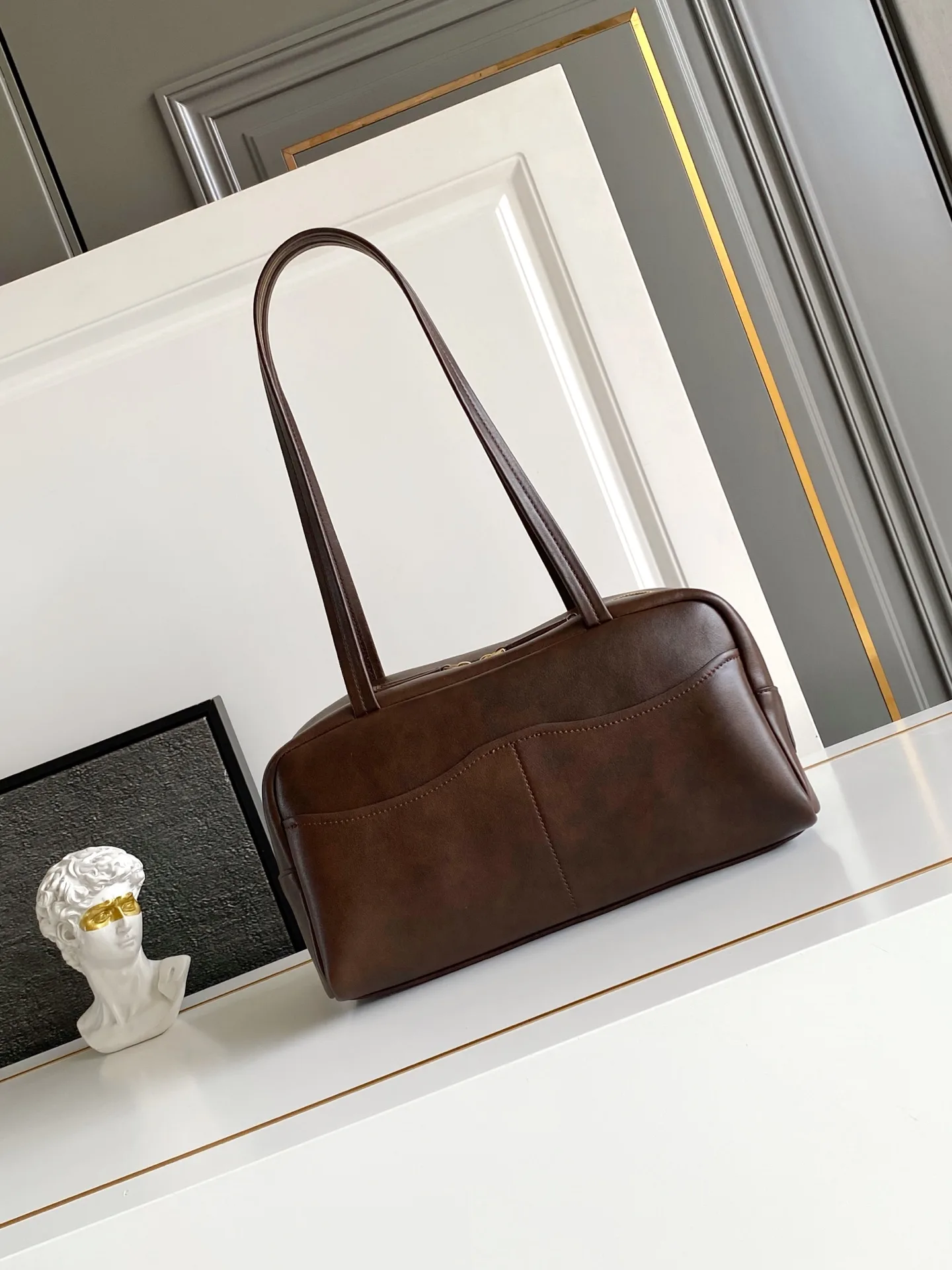 Prada Suede Leather Shoulder Bag product photo from LabelPicks