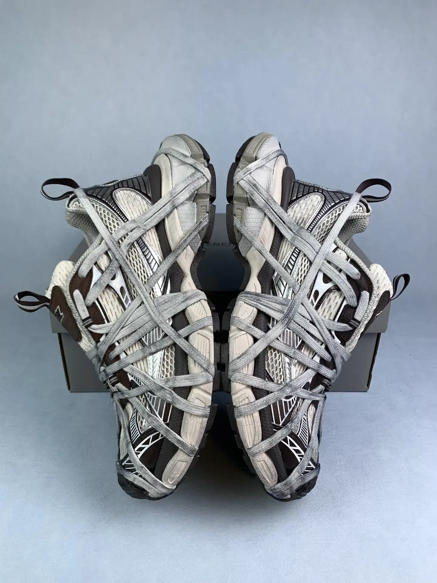 3XL Extreme Lace Sneaker in Brown/Grey/Beige product photo from LabelPicks