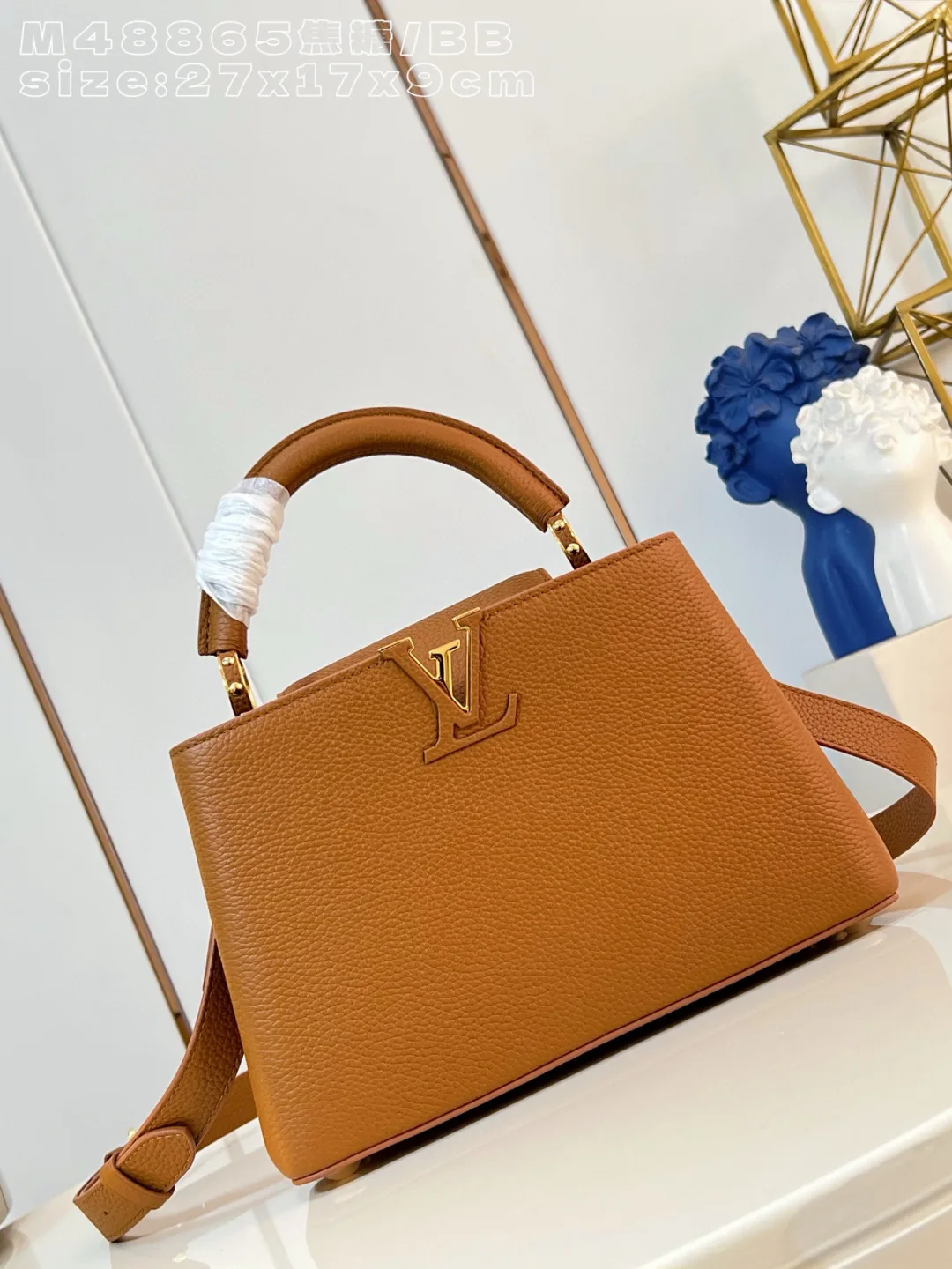 Louis Vuitton Brown Capucines Grained Leather Crossbody Bag product photo from LabelPicks