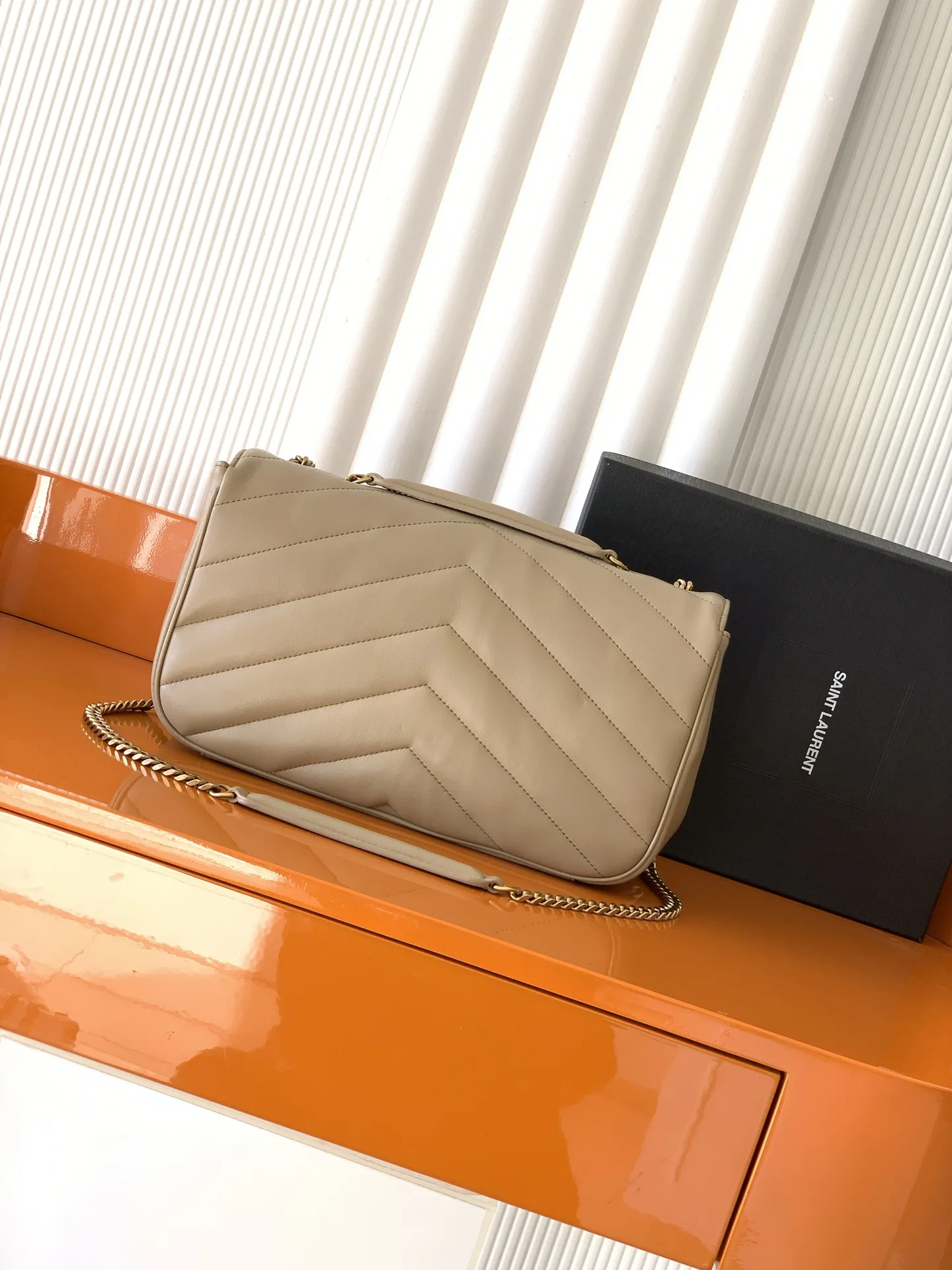 Saint Laurent Loulou Beige Lambskin Shoulder Bag product photo from LabelPicks