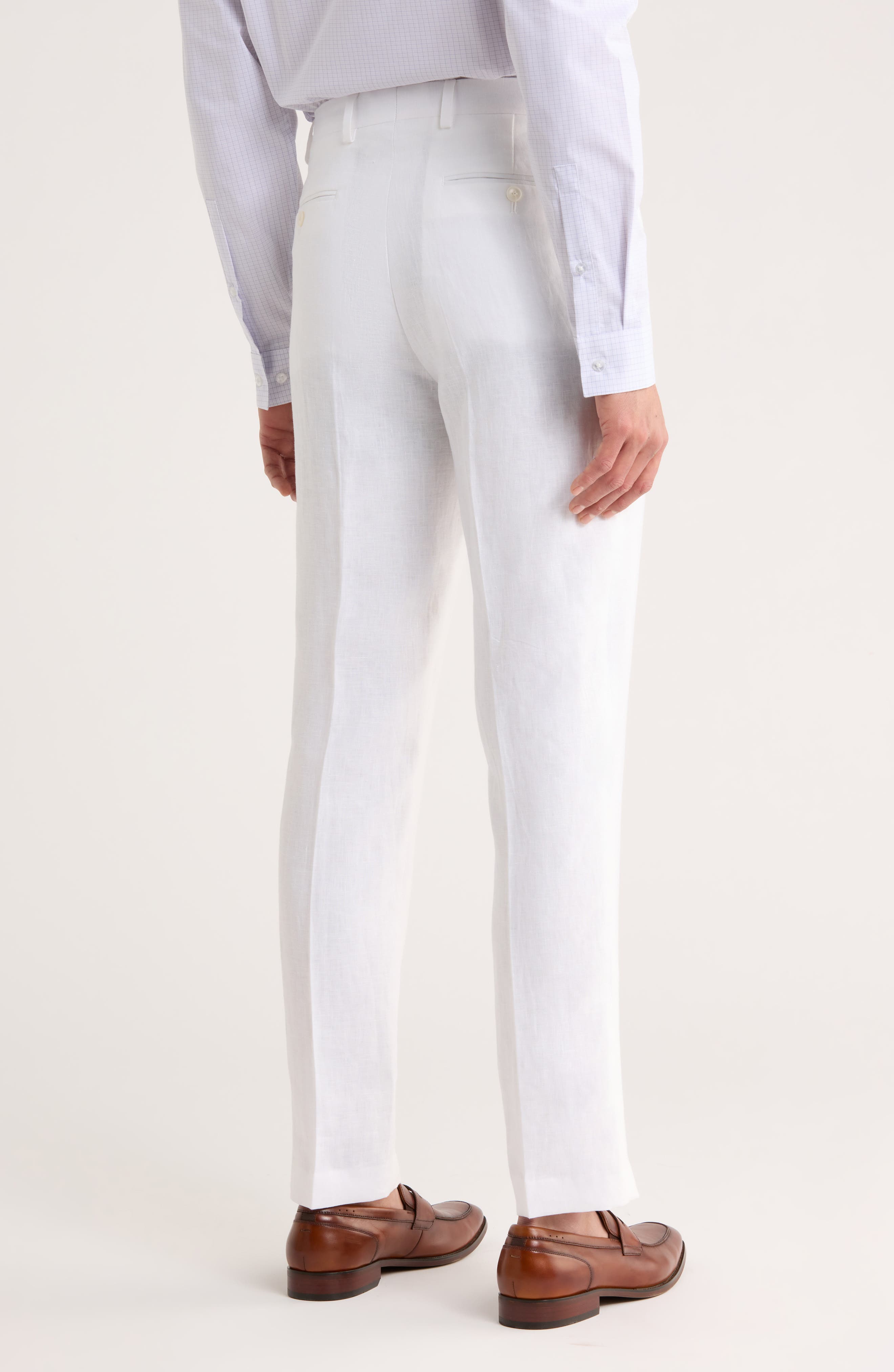 Tommy Hilfiger Flat Front Linen Trousers