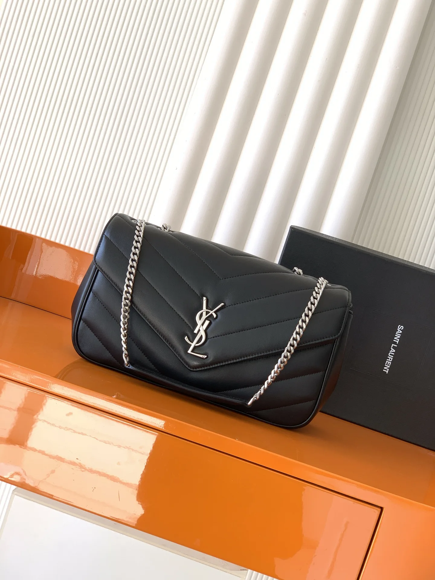 Saint Laurent Loulou Black Lambskin Shoulder Bag product photo from LabelPicks