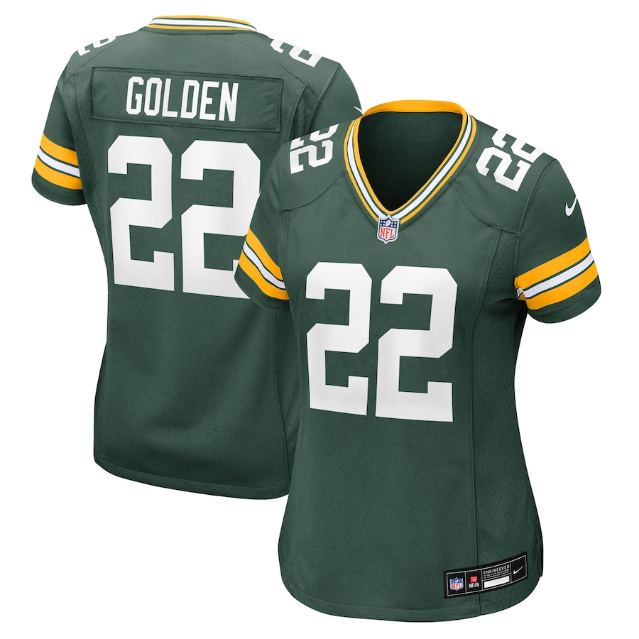 Women's Matthew Golden Green Bay Packers Nike 2025 NFL Draft First Round Pick  Game Jersey - Green