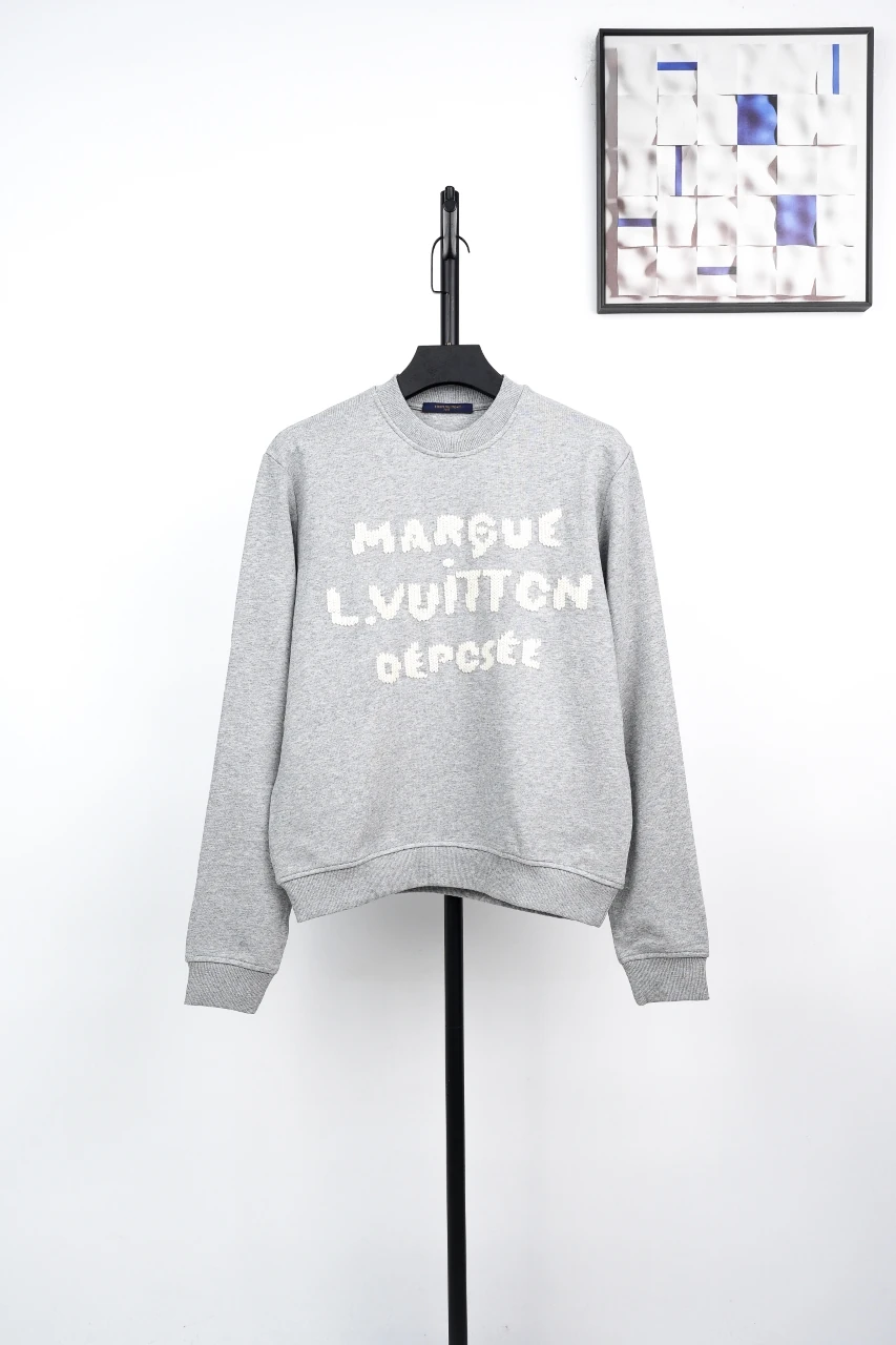 Louis Vuitton Grey Chunky Embroidered Crewneck Sweatshirt product photo from LabelPicks