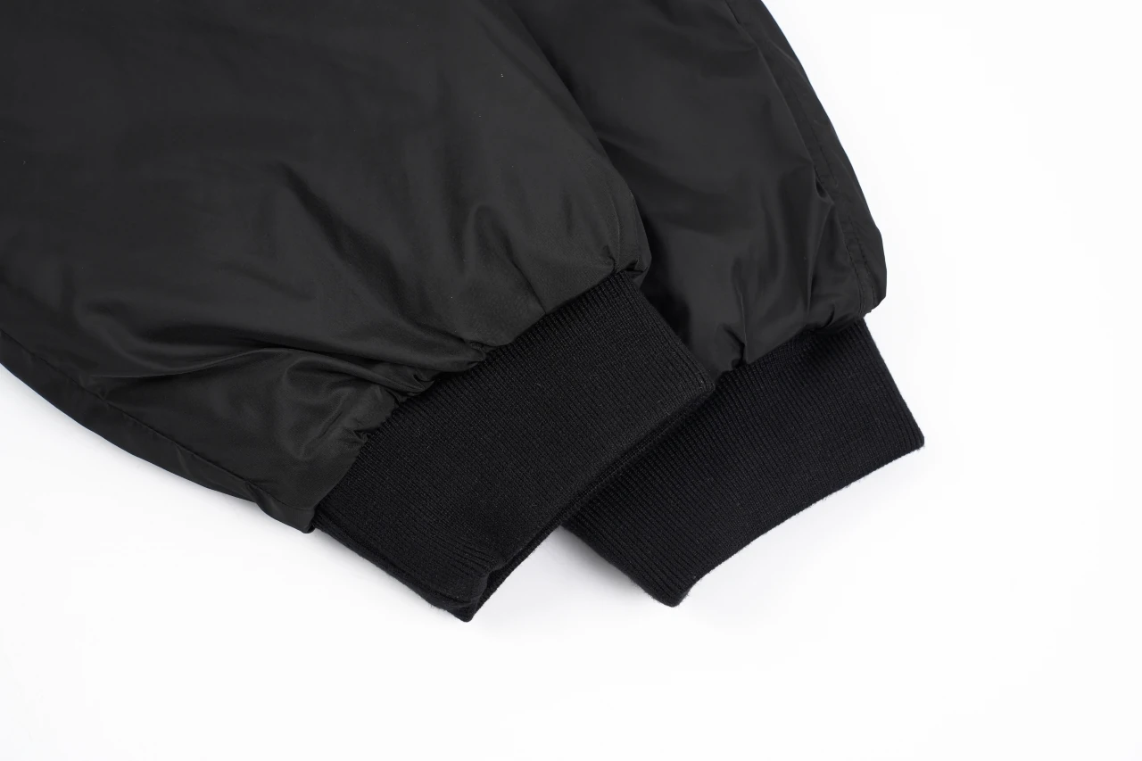 Prada Black Hooded Nylon Down Jacket with Metal Triangle Logo product photo from LabelPicks