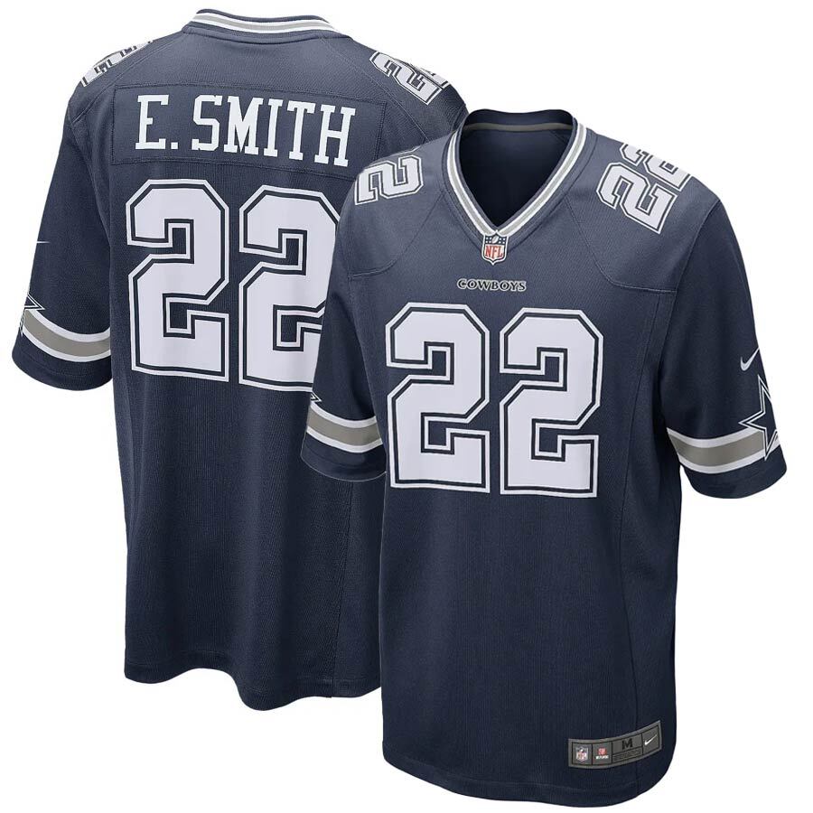 Emmitt Smith Dallas Cowboys Retired Player Game Jersey - Navy