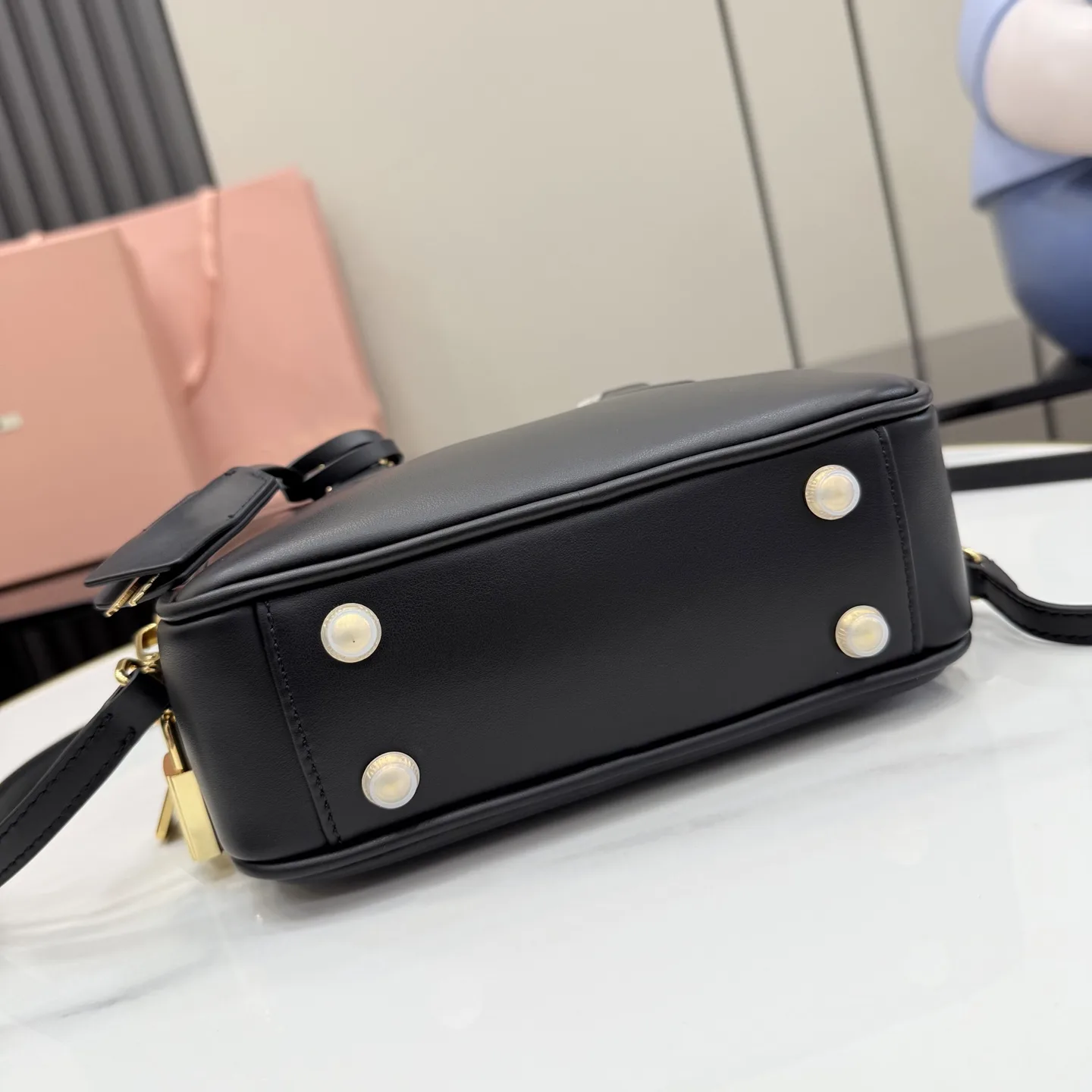 Miu Miu Matelasse Black Calfskin Top Handle Bag product photo from LabelPicks