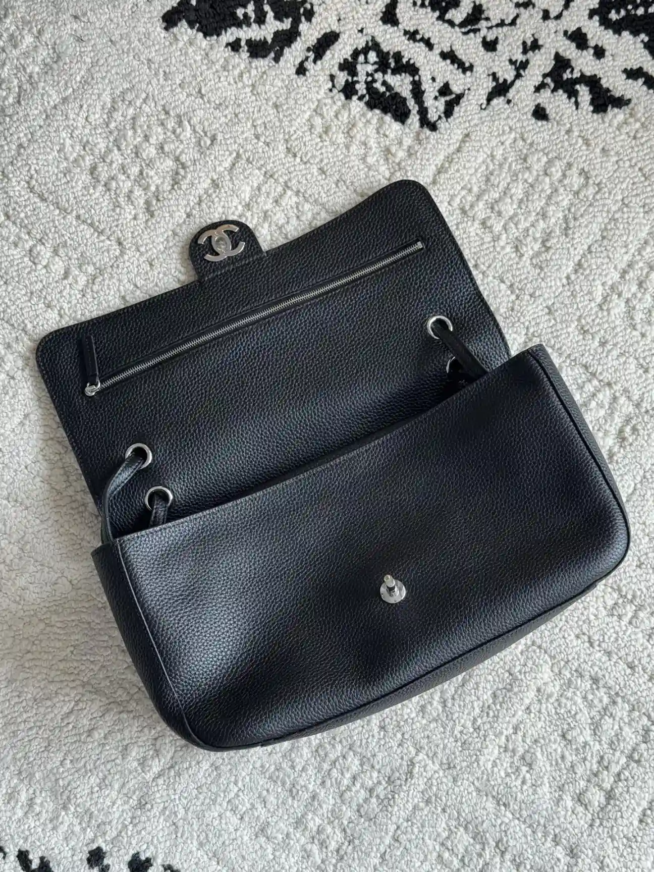 Chanel Classic Flap Burgundy Grained Leather Shoulder Bag product photo from LabelPicks