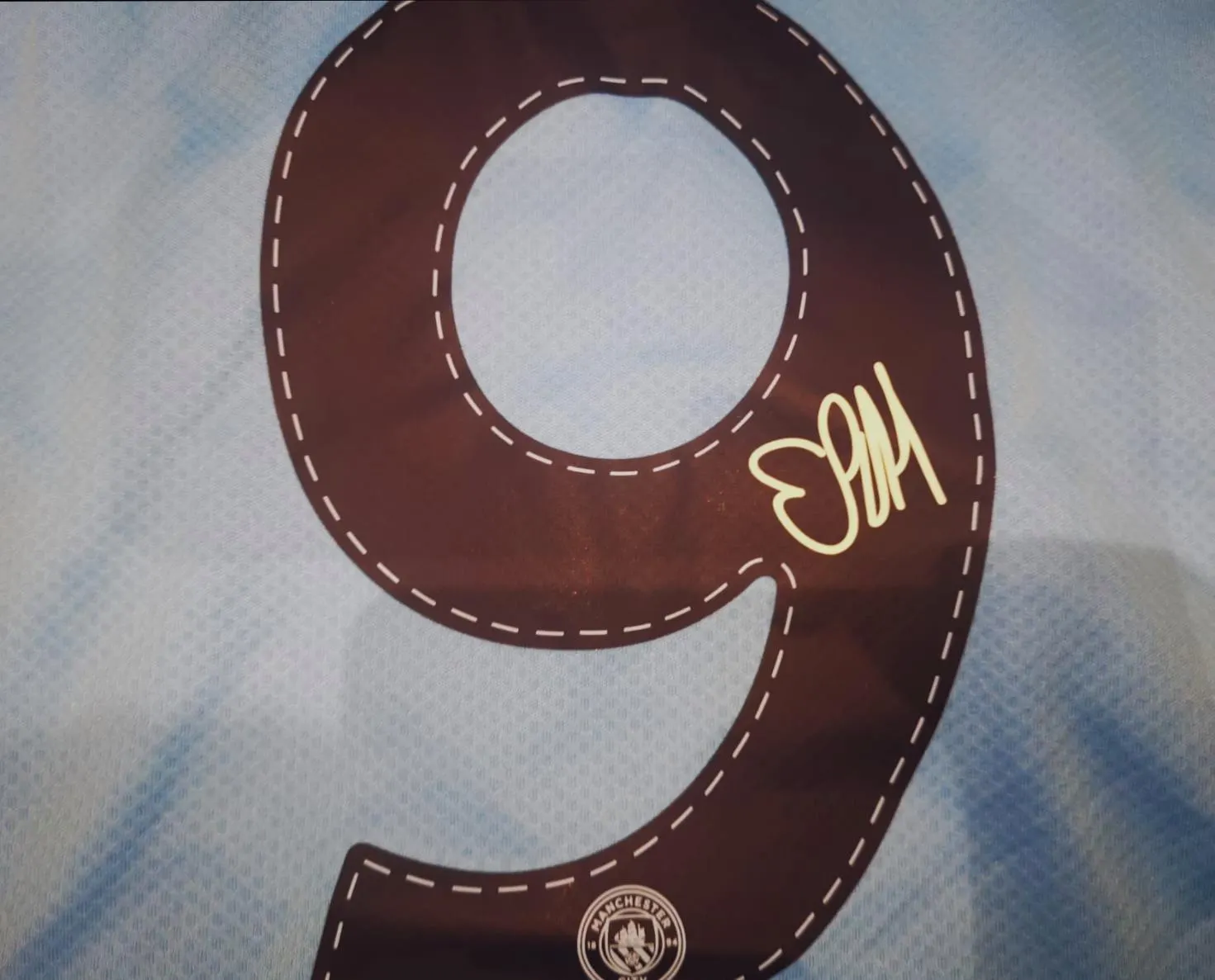 Erling Haaland SIGNED Man City 22/23 UCL Winning Home Jersey/Shirt - COA - 2022