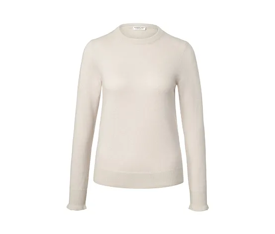 Feinstrickpullover mit Cashmere, ecru