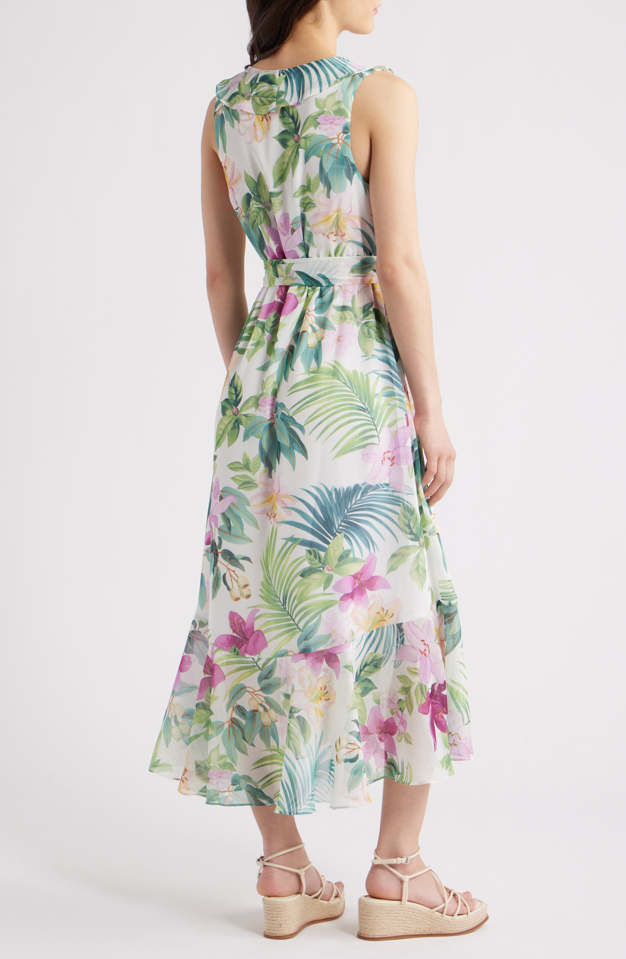 Tommy Bahama Tropical Bliss Tie Waist Faux Wrap Maxi Dress