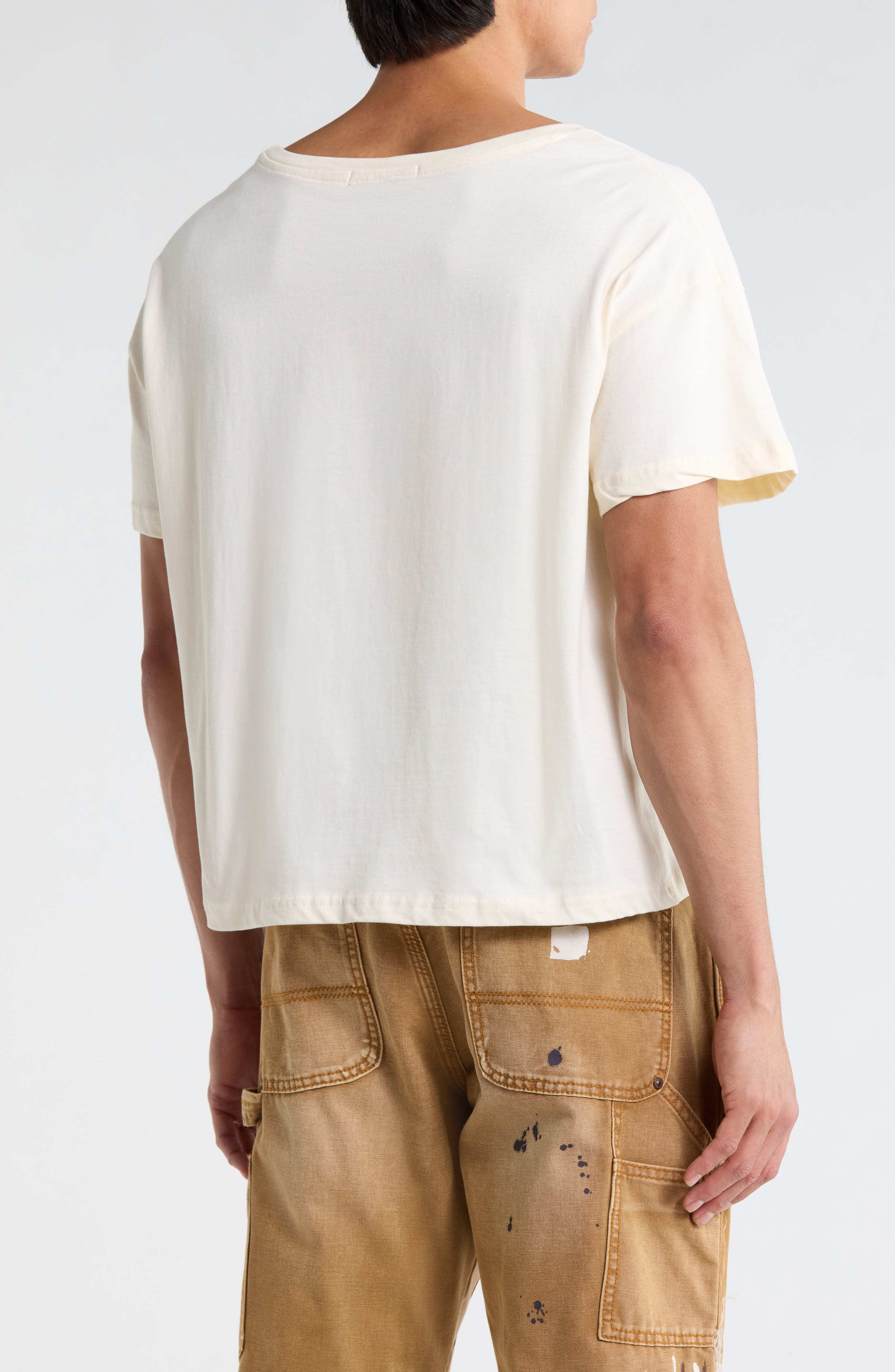 mnml Distressed Wide Crewneck Graphic T-Shirt