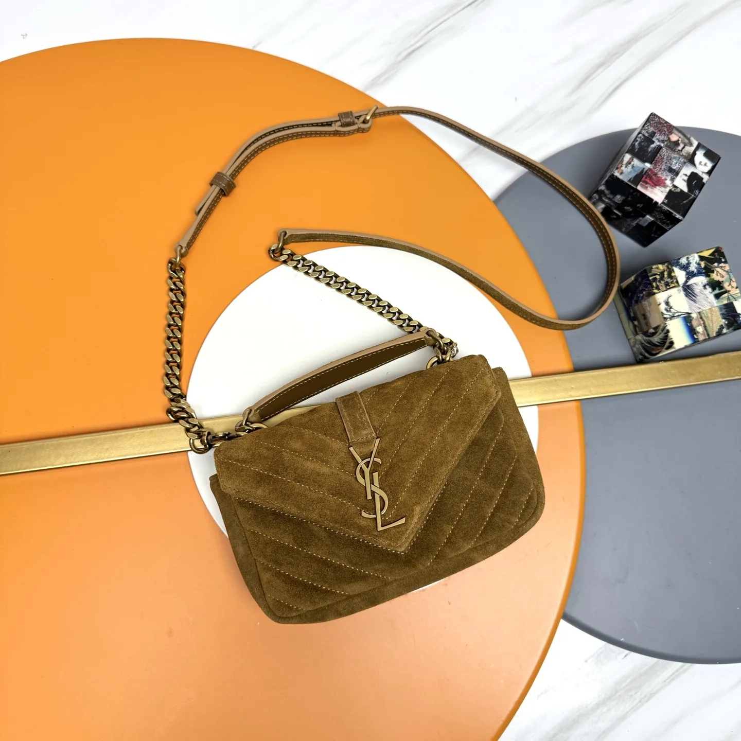 Saint Laurent Brown College Shoulder Bag product photo from LabelPicks