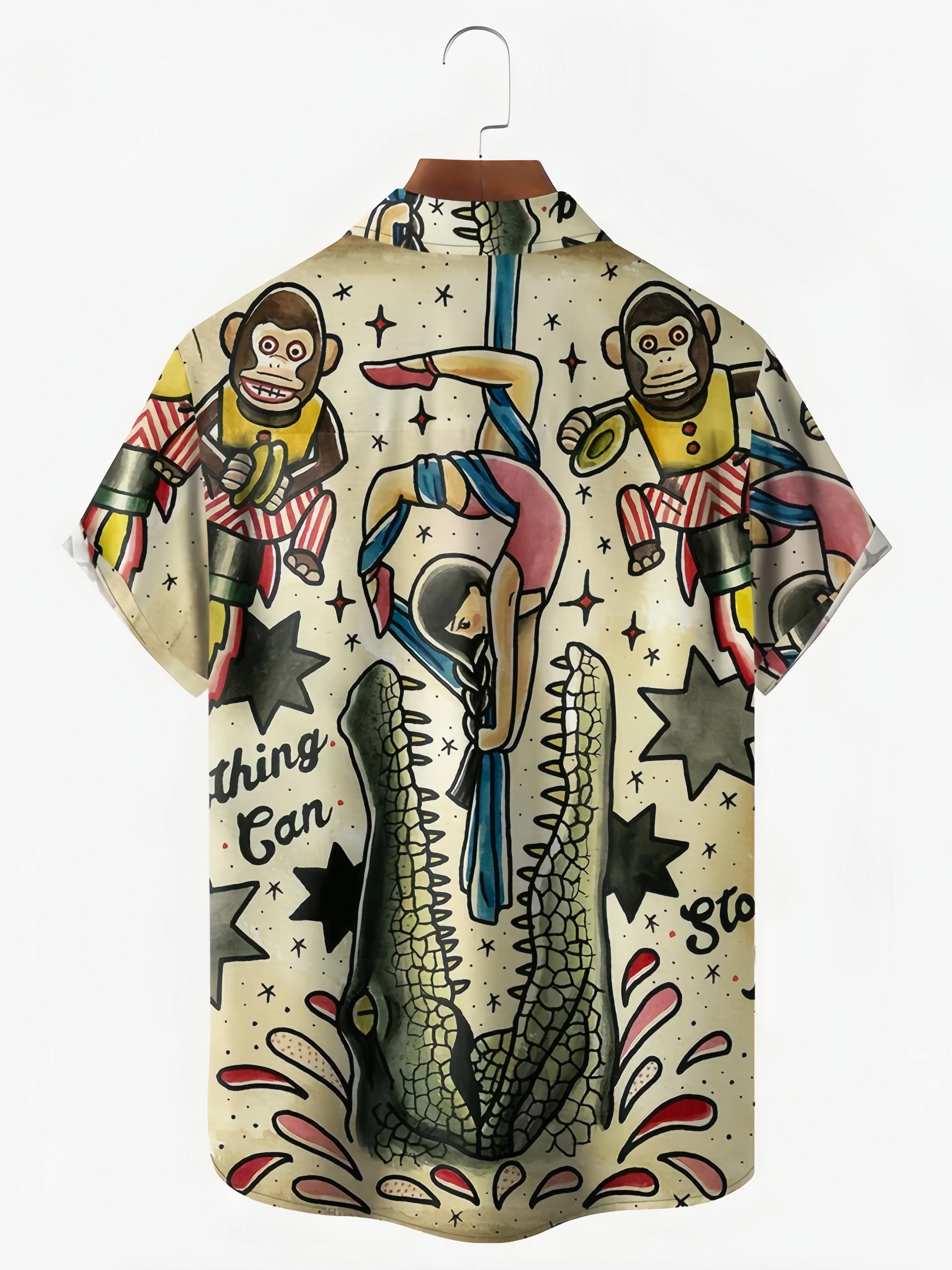 Alligator Beauty Chest Pocket Short Sleeve Casual Shirt