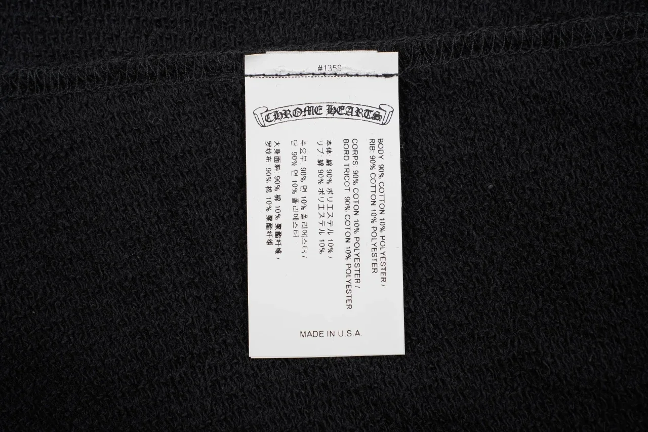 Chrome Hearts Black Flocked Relaxed Straight Pants product photo from LabelPicks