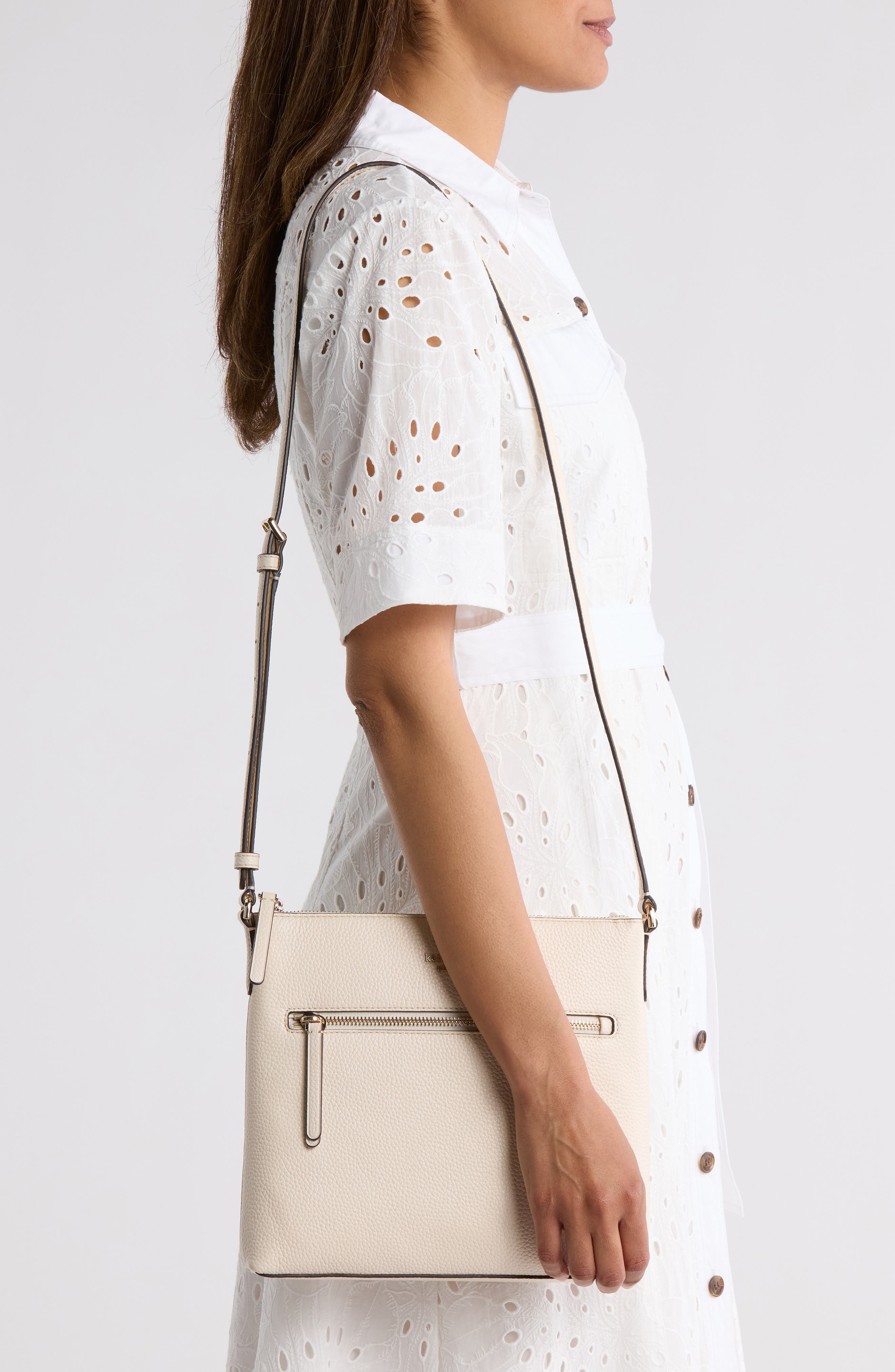 Kate Spade New York jackson top zip leather crossbody bag