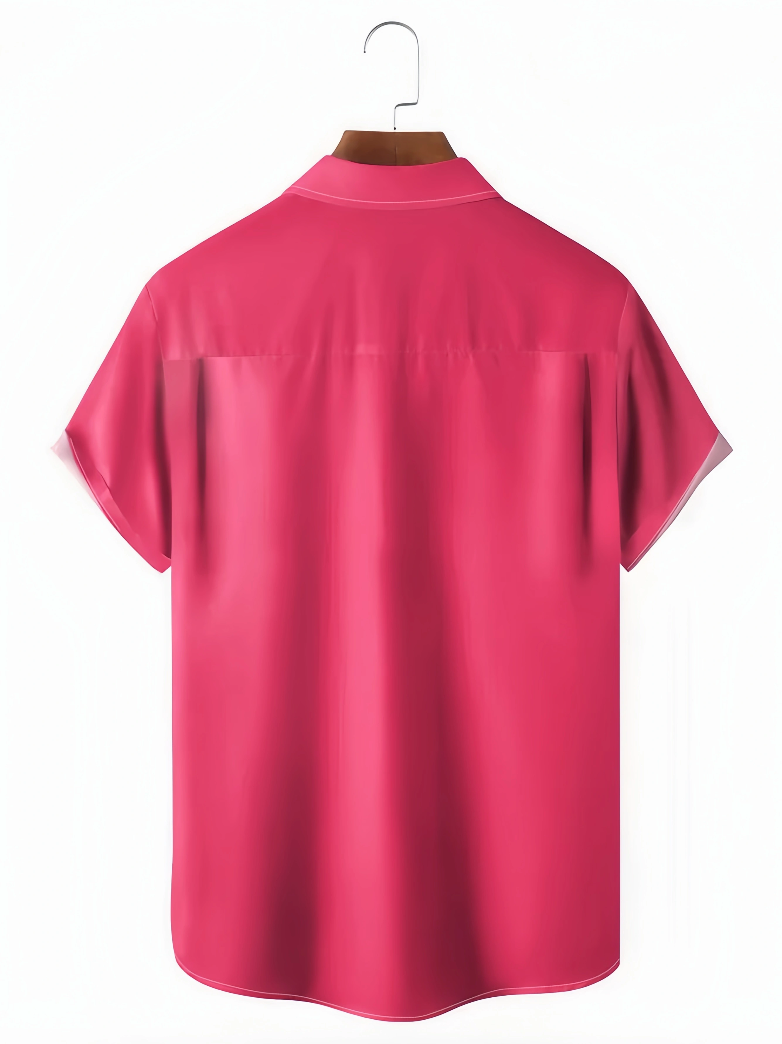 Flamingo Chest Pocket Short Sleeve Bowling Shirt