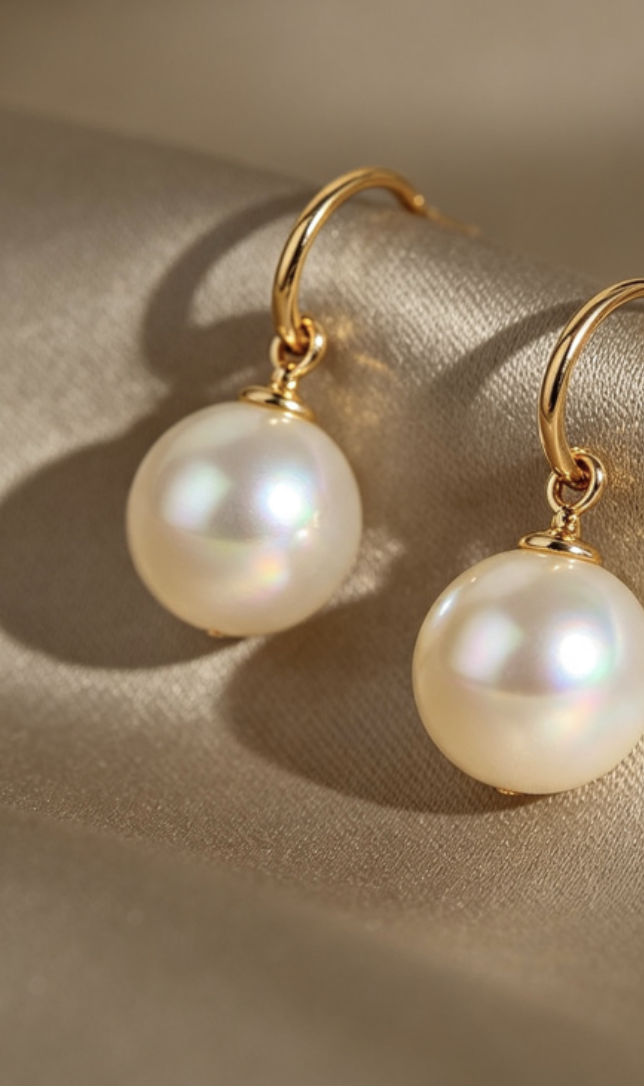 Solvellae Classic Lustre Pearl Drop Earrings