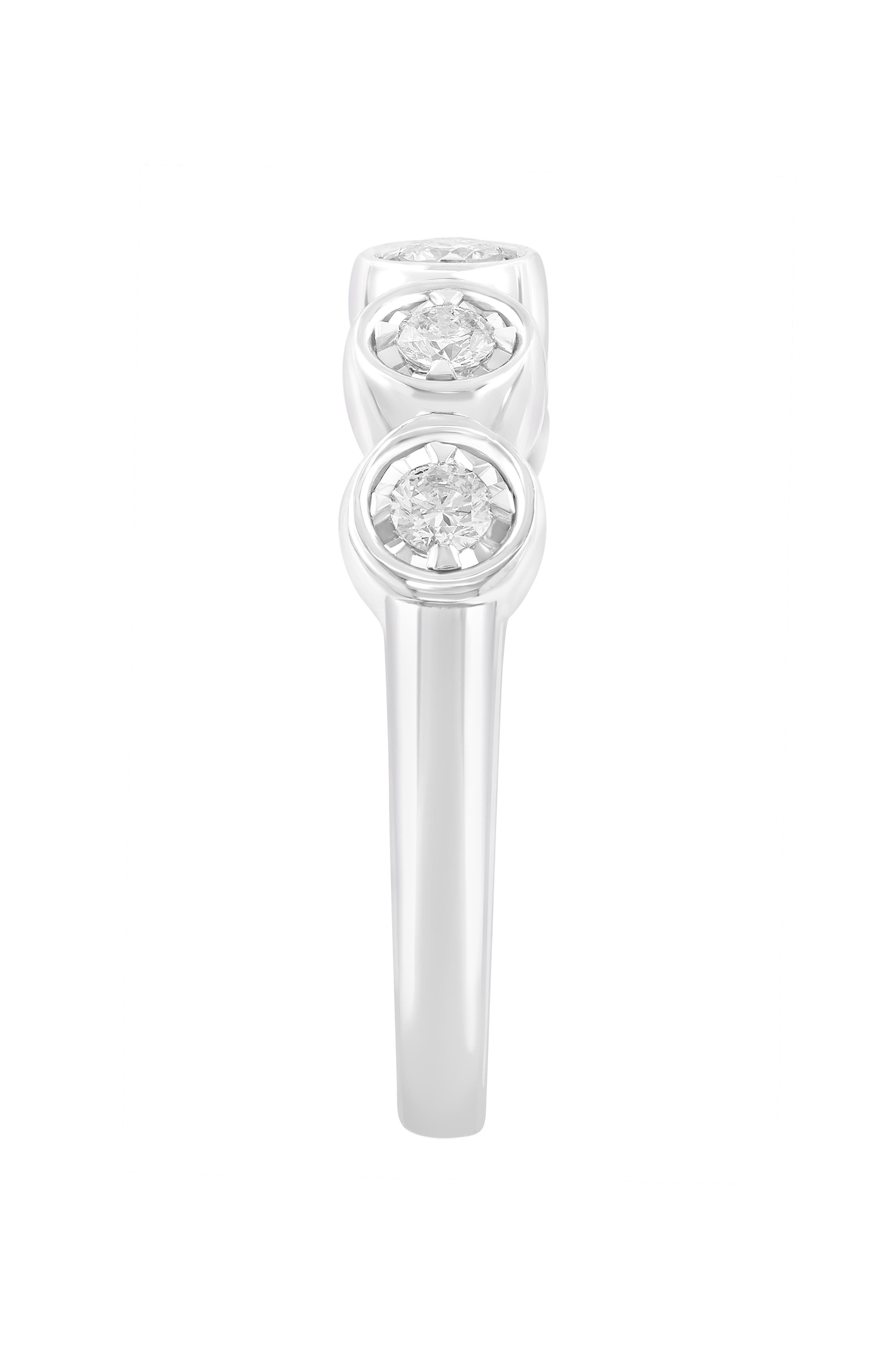 EFFY Sterling Silver Diamond Five-Stone Ring